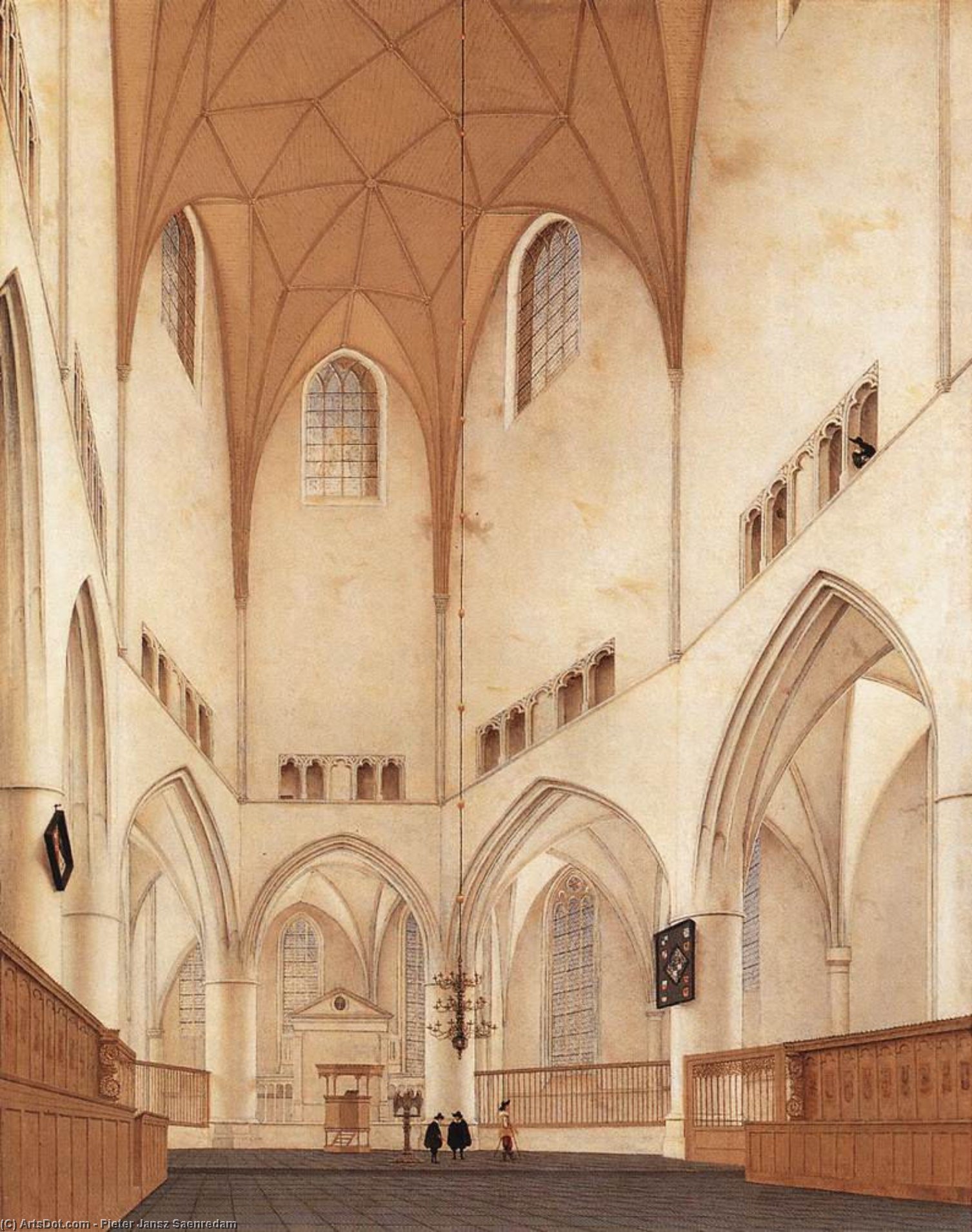 Interior Do Coro Da Igreja Sint-bavokerk Em Haarlem — Pieter Jansz. Saenredam