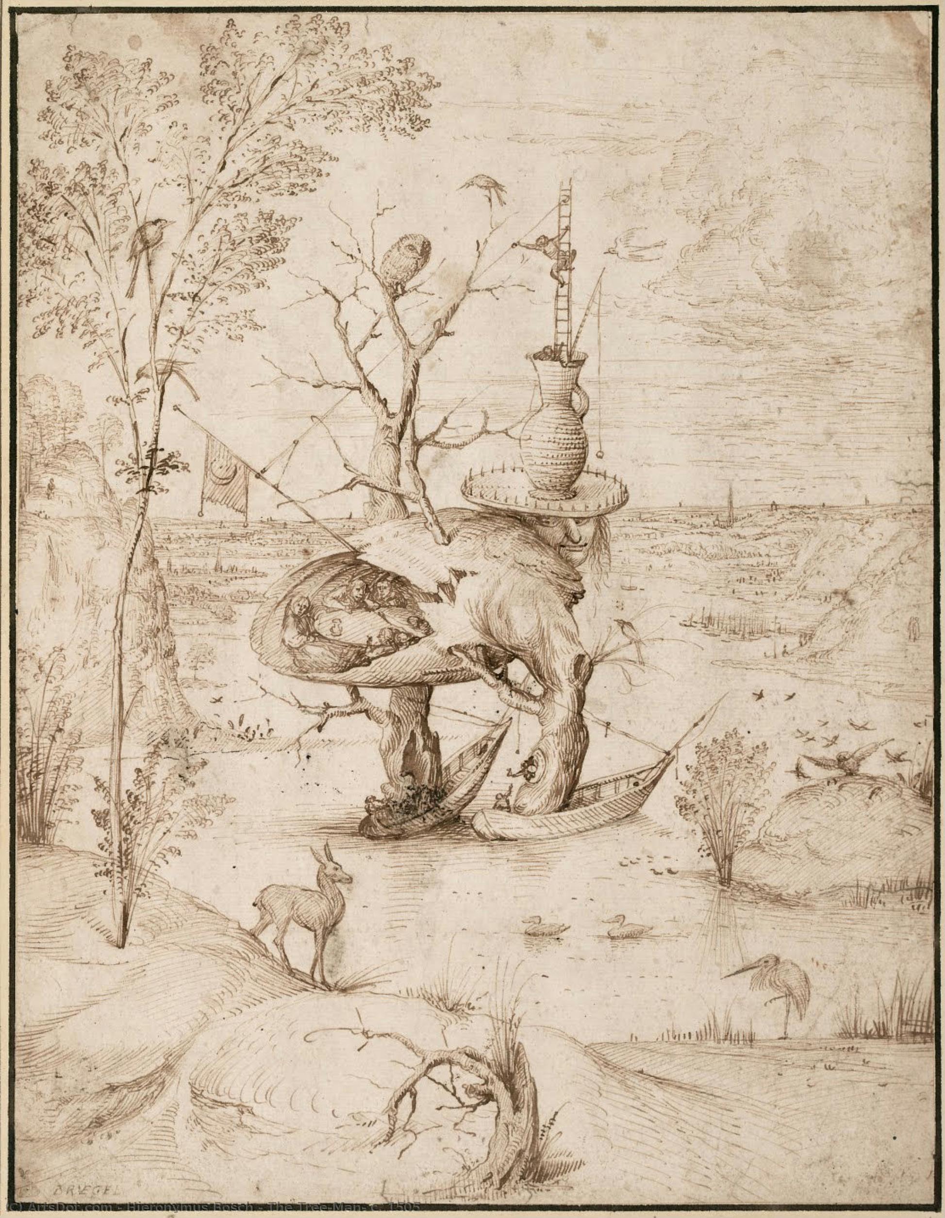 ヨルハナムス・ボッシュ - The Tree-Man, c. 1505