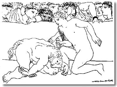 Minotaur Is Wounded — Pablo Picasso