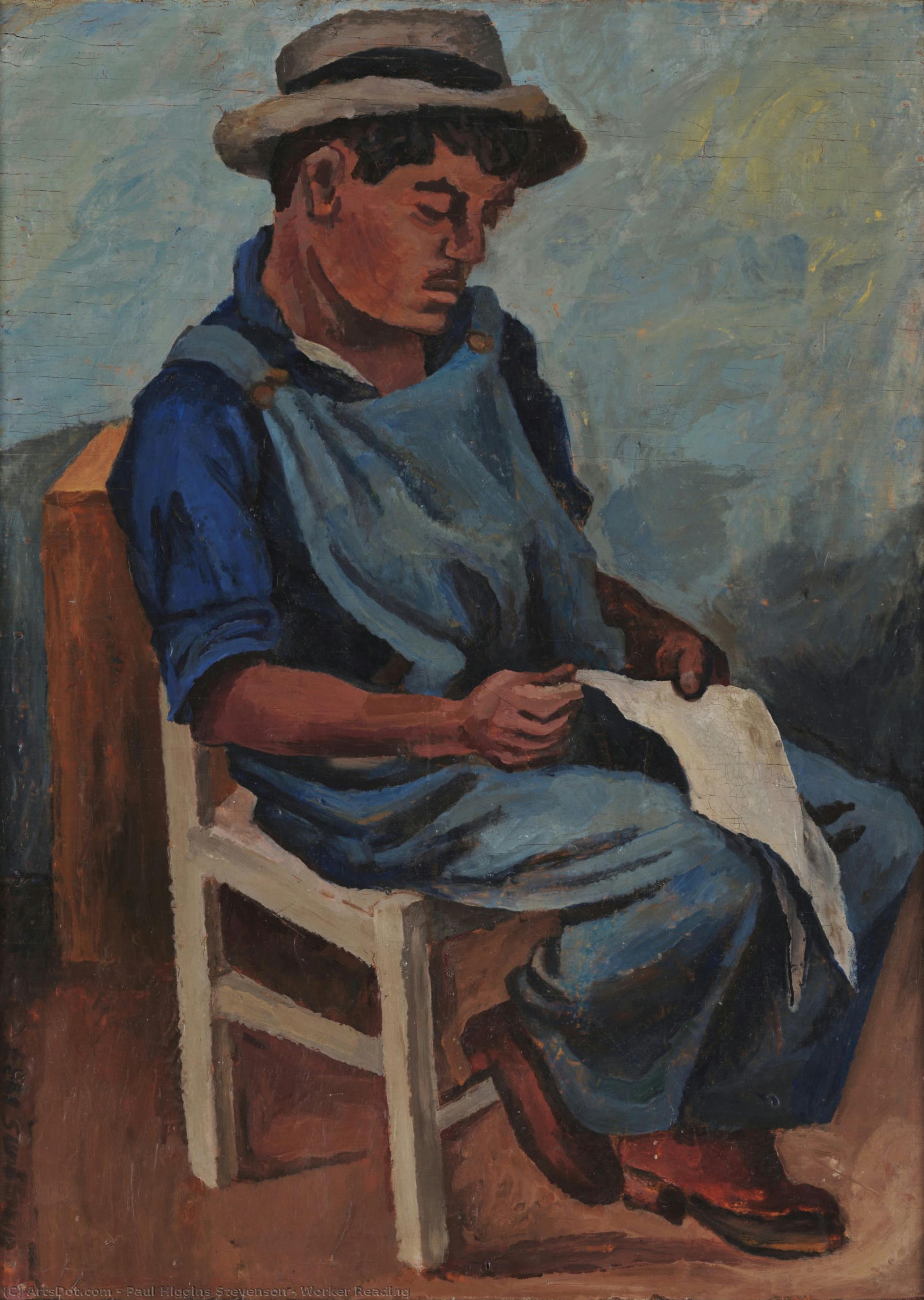 Worker Reading — Paul Higgins Stevenson
