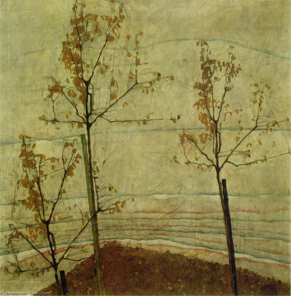 Egon Schiele - Herbstliche Bäume