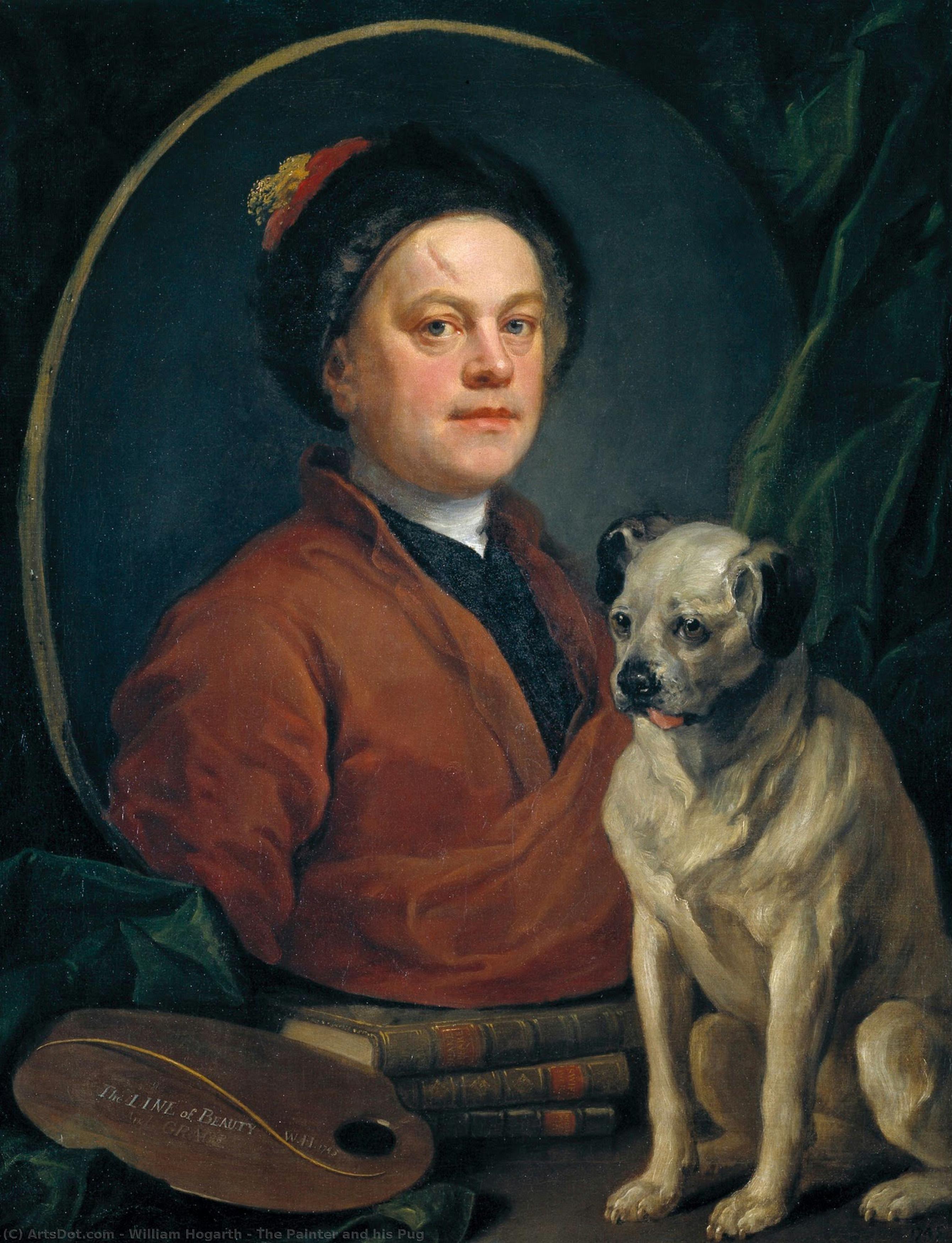 William Hogarth - Maalarin ja hänen pugginsa