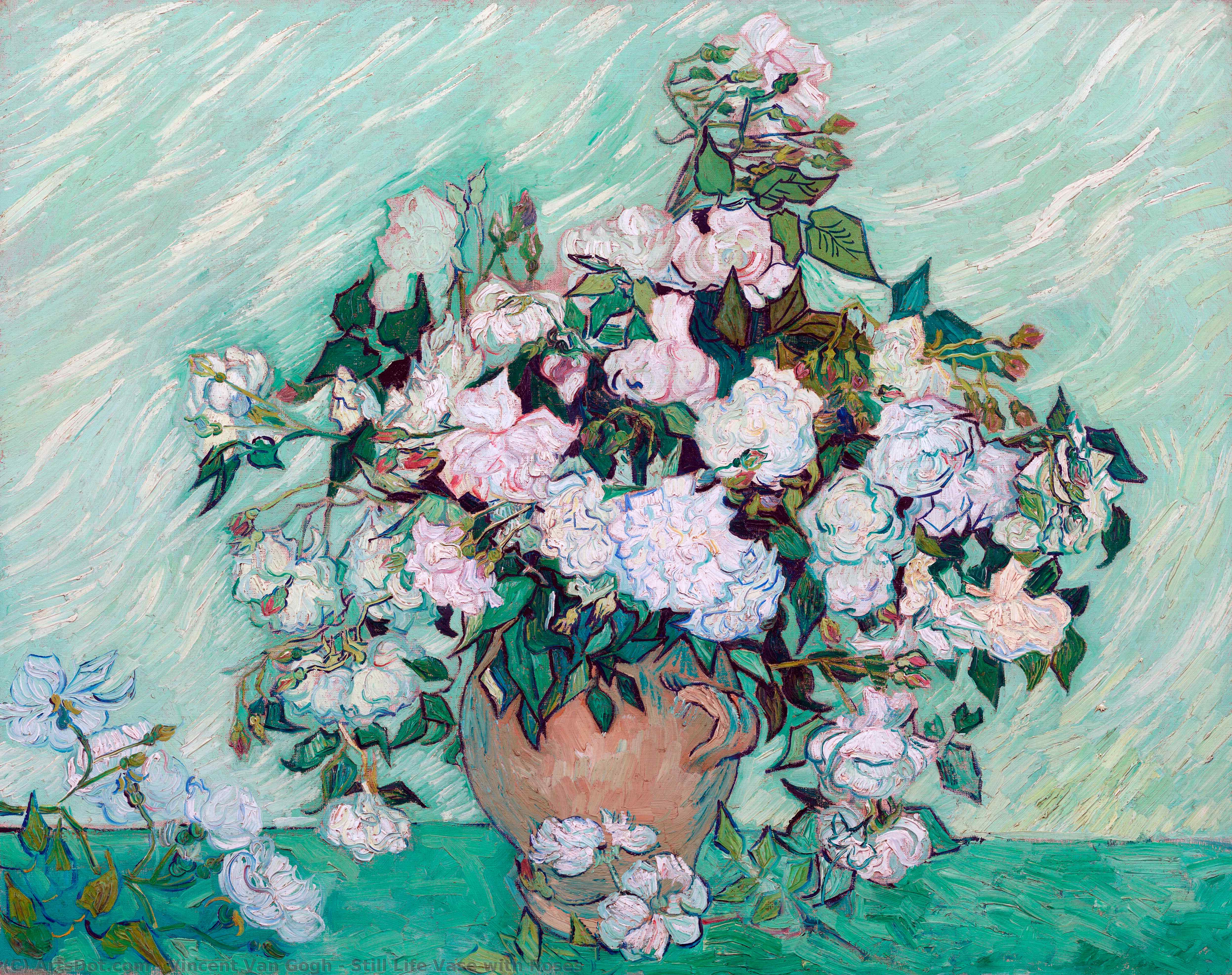 vincent willem van gogh - Natura Morta con Vasi e Rose