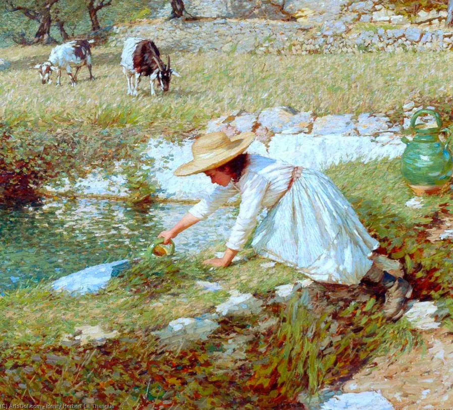 Henry Herbert La Thangue - A Provençal Stream