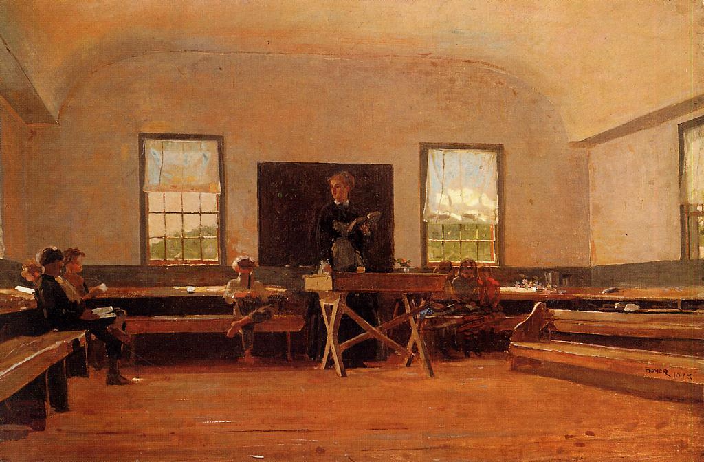 Country School — Winslow Homer, Acrylic On Canvas, Contemporary Realism
