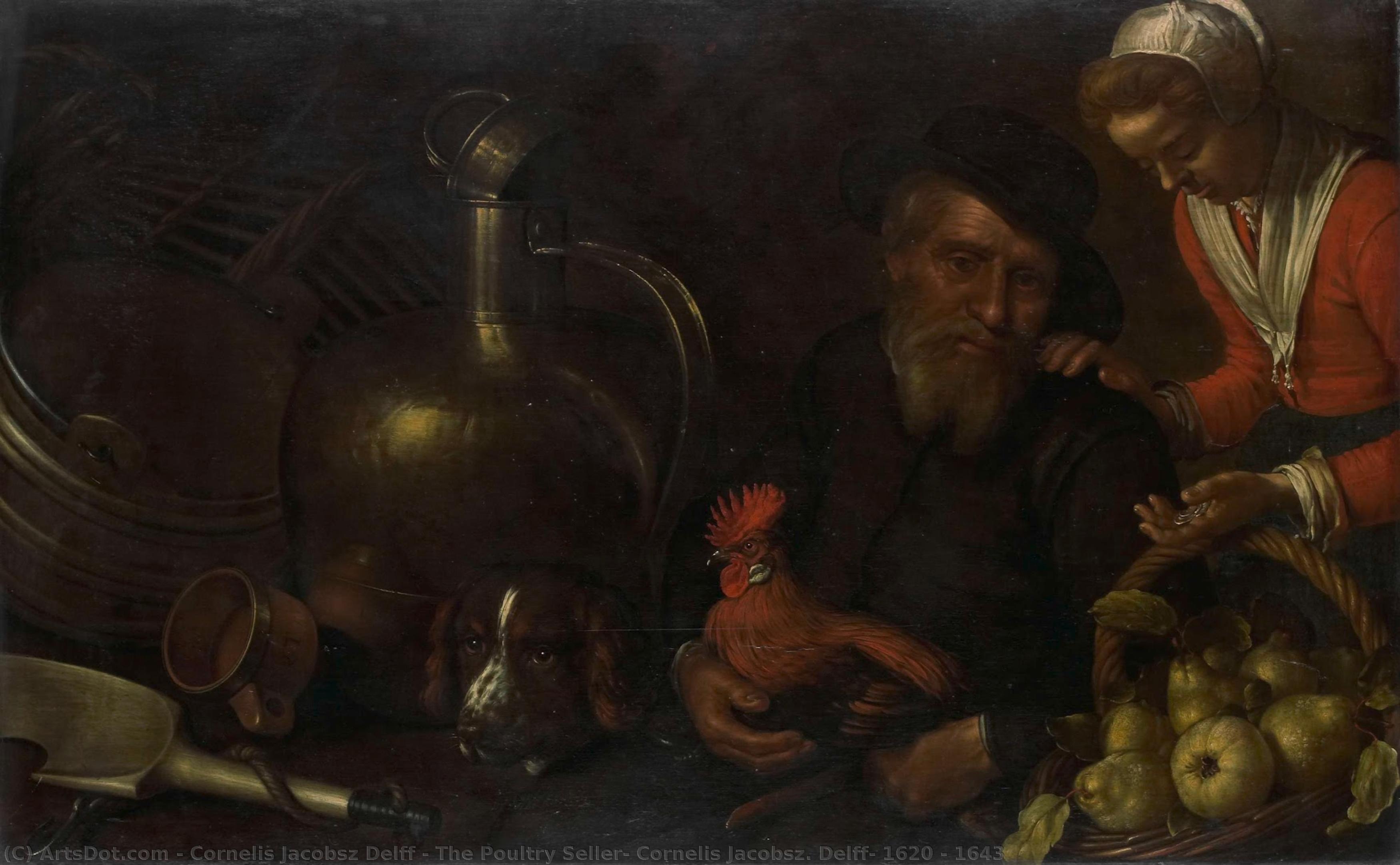 The Poultry Seller, Cornelis Jacobsz. Delff, 1620 - 1643 — Cornelis Jacobsz Delff