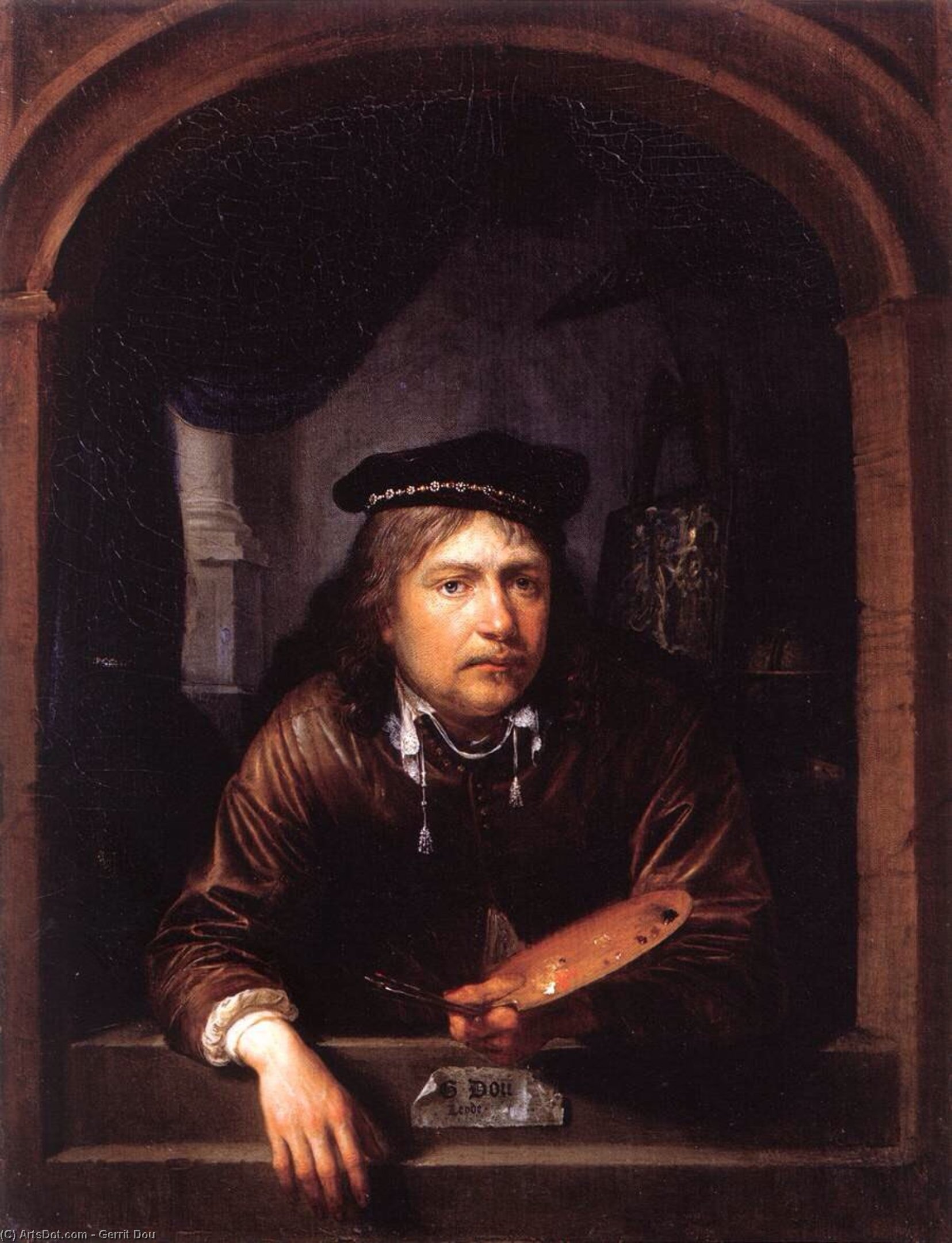 Selvportræt I Et Vindue — Gerrit Dou
