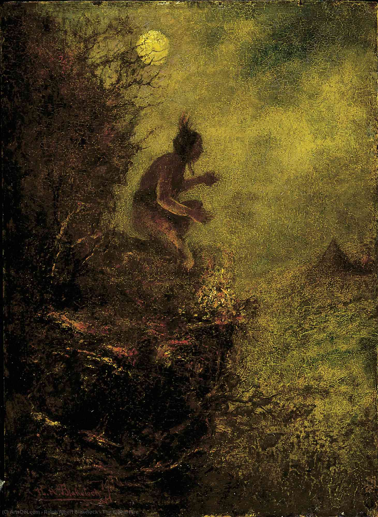 The Signal Fire — Ralph Albert Blakelock