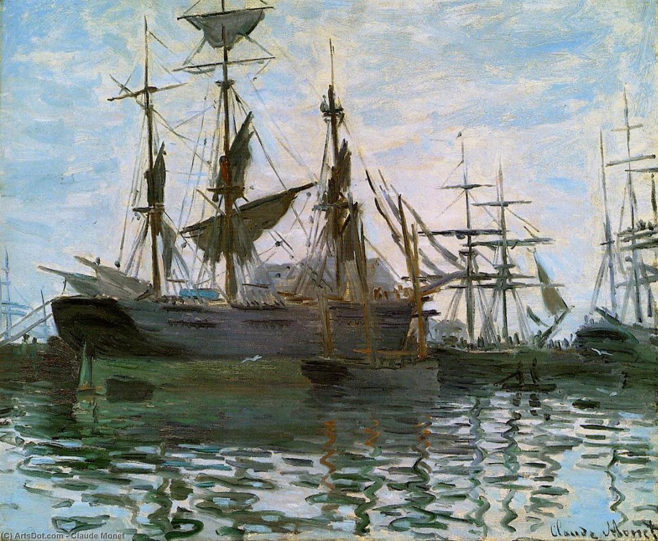 Boote (oder Schiffe Im Hafen) — Claude Monet