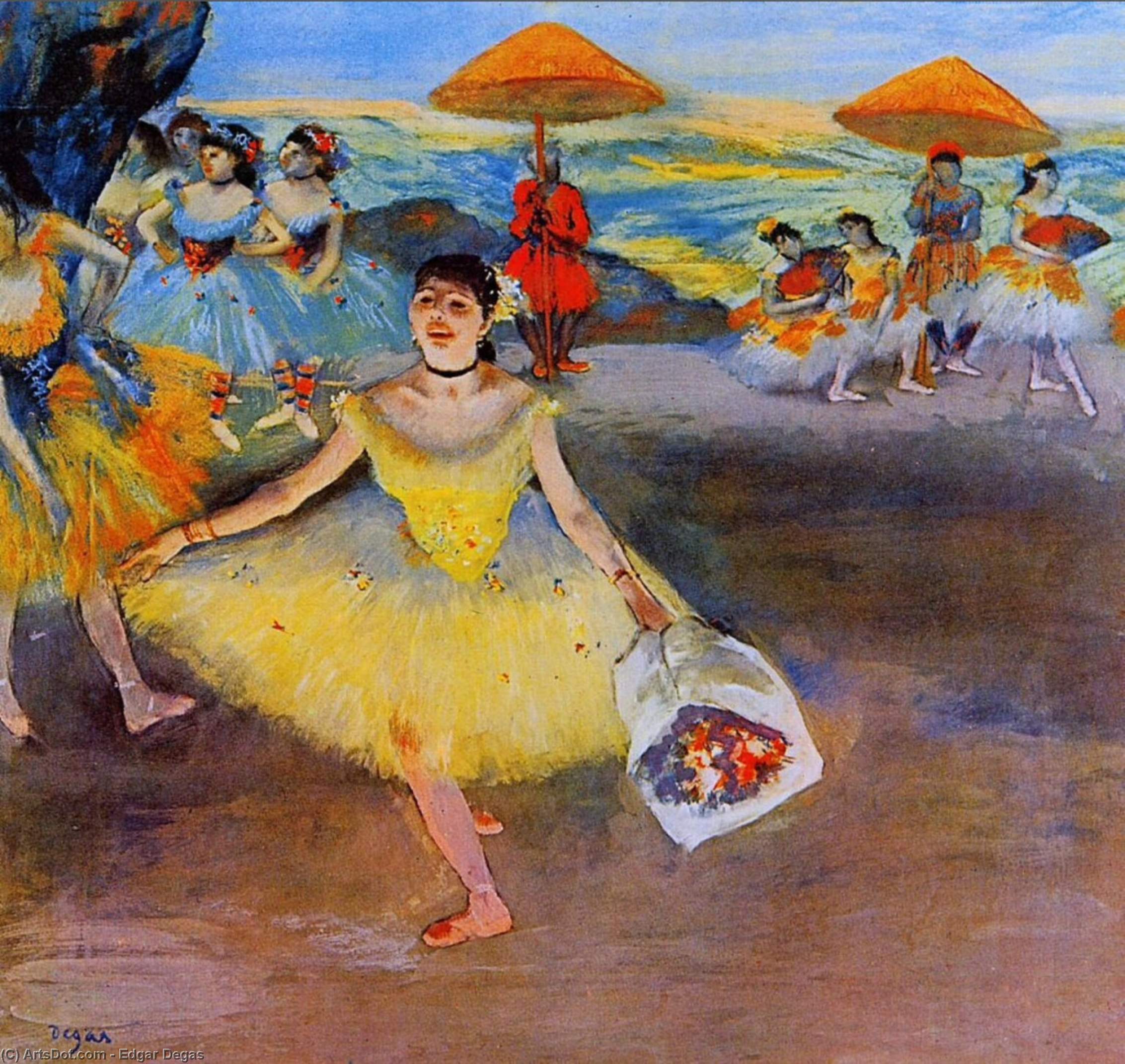 hilaire-germain-edgar degas - Dancer with a Bouquet Bowing