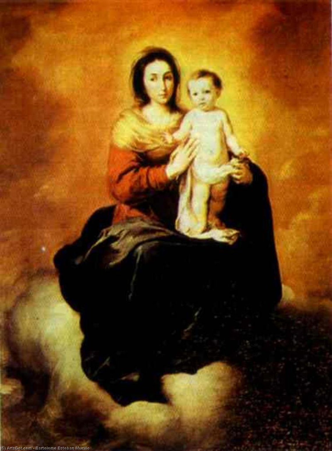 Madonna In The Clouds — Bartolome Esteban Murillo