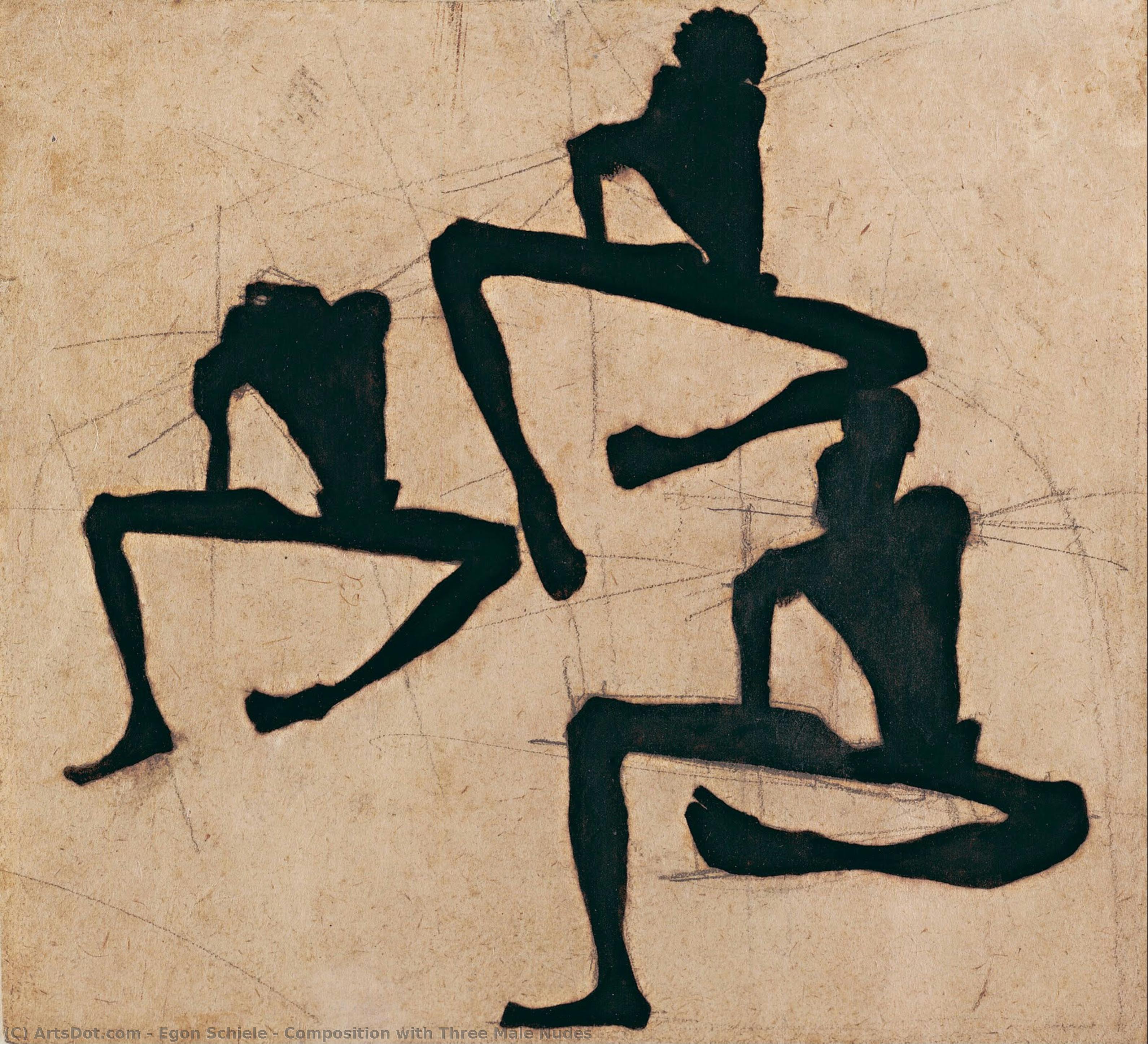 Егон Шиле - Composition with Three Male Nudes