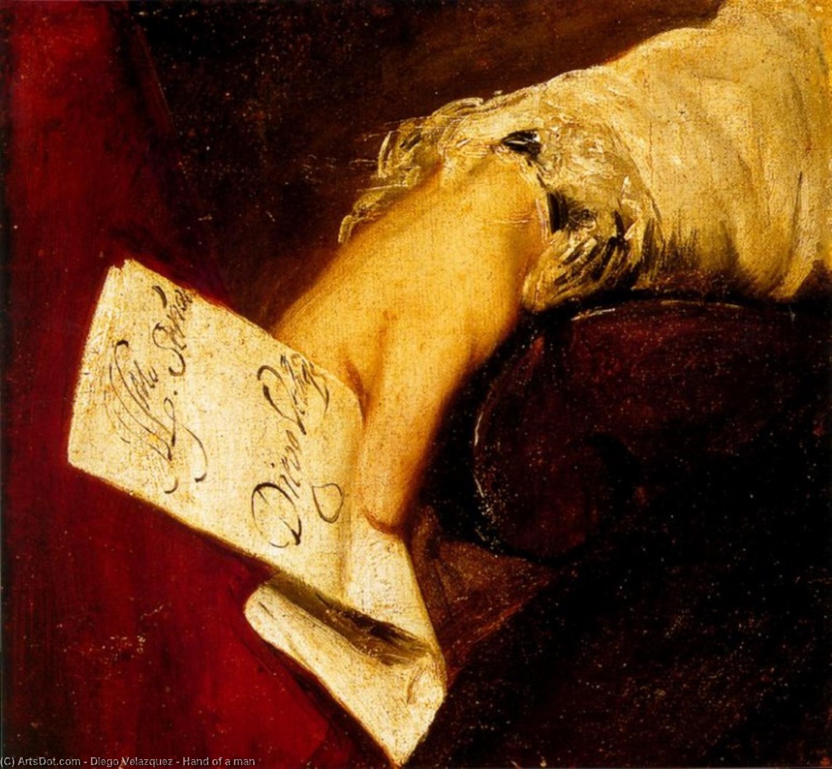 Diego Rodríguez de Silva y Velázquez - Hand eines Mannes
