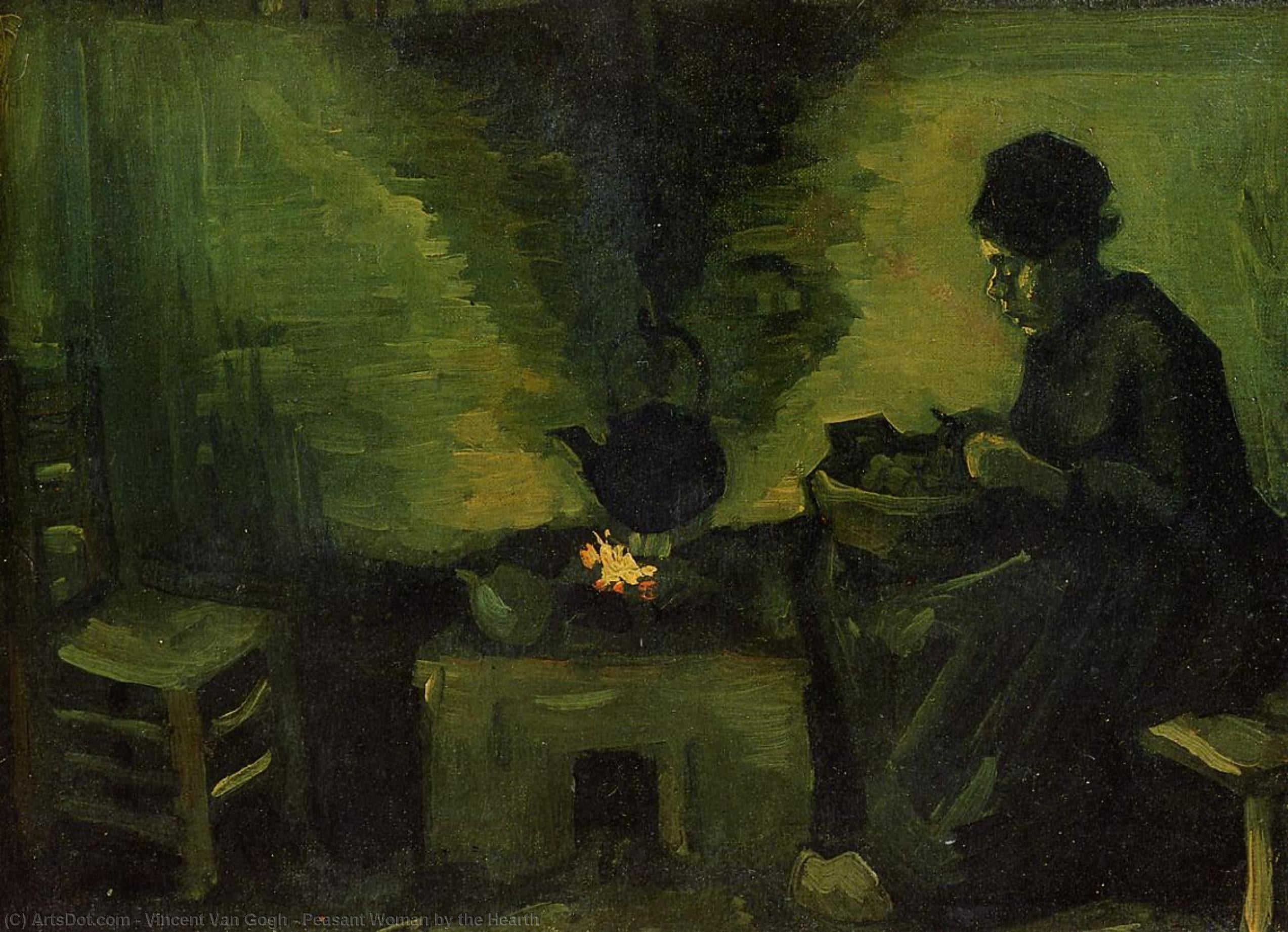 vincent willem van gogh - Селянка біля печі