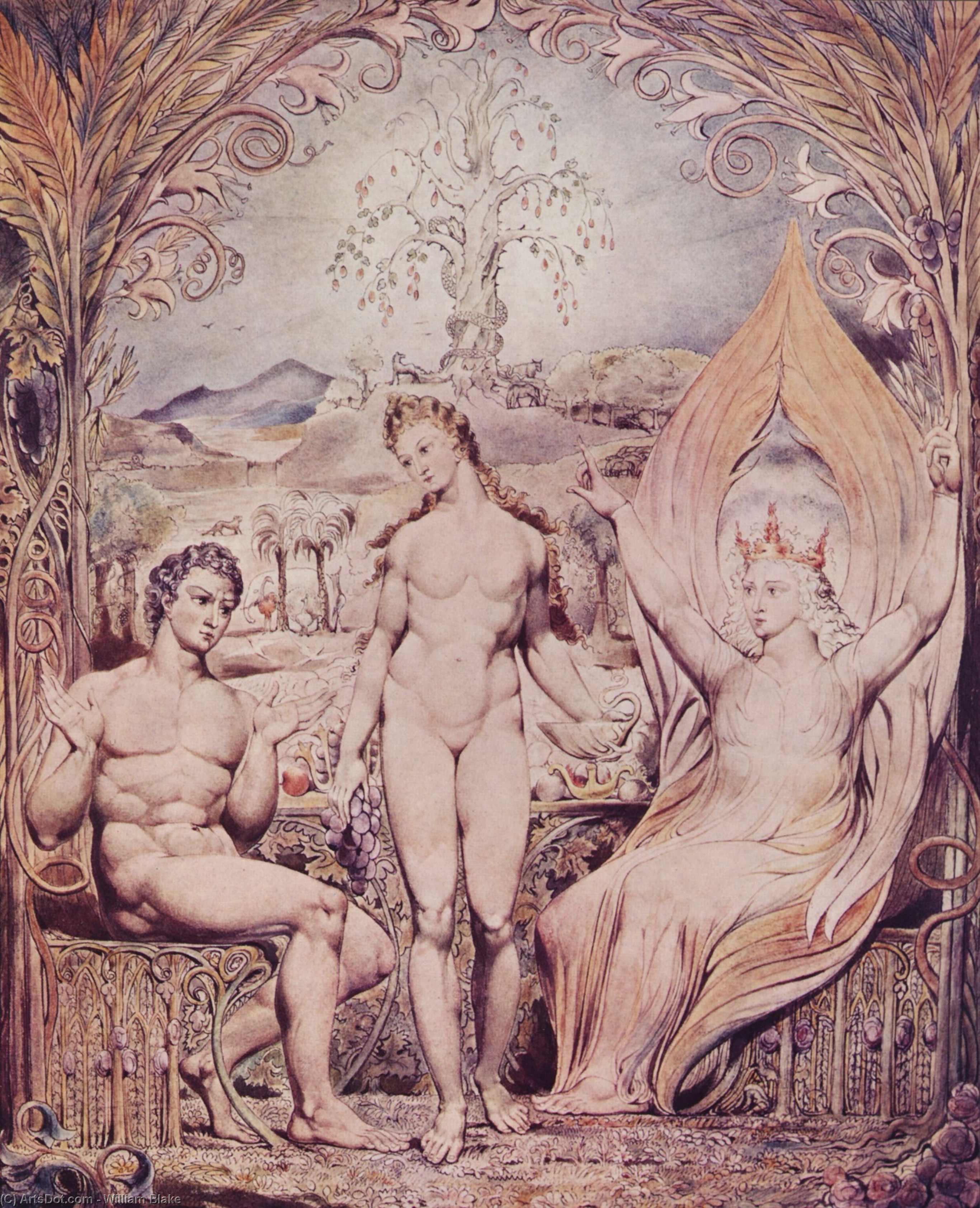 Archangel Raphael With Adam And Eve — William Blake