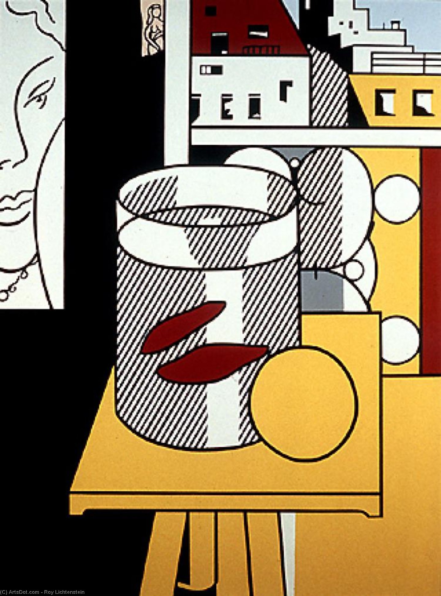 Roy Lichtenstein - Still Life con peces dorado