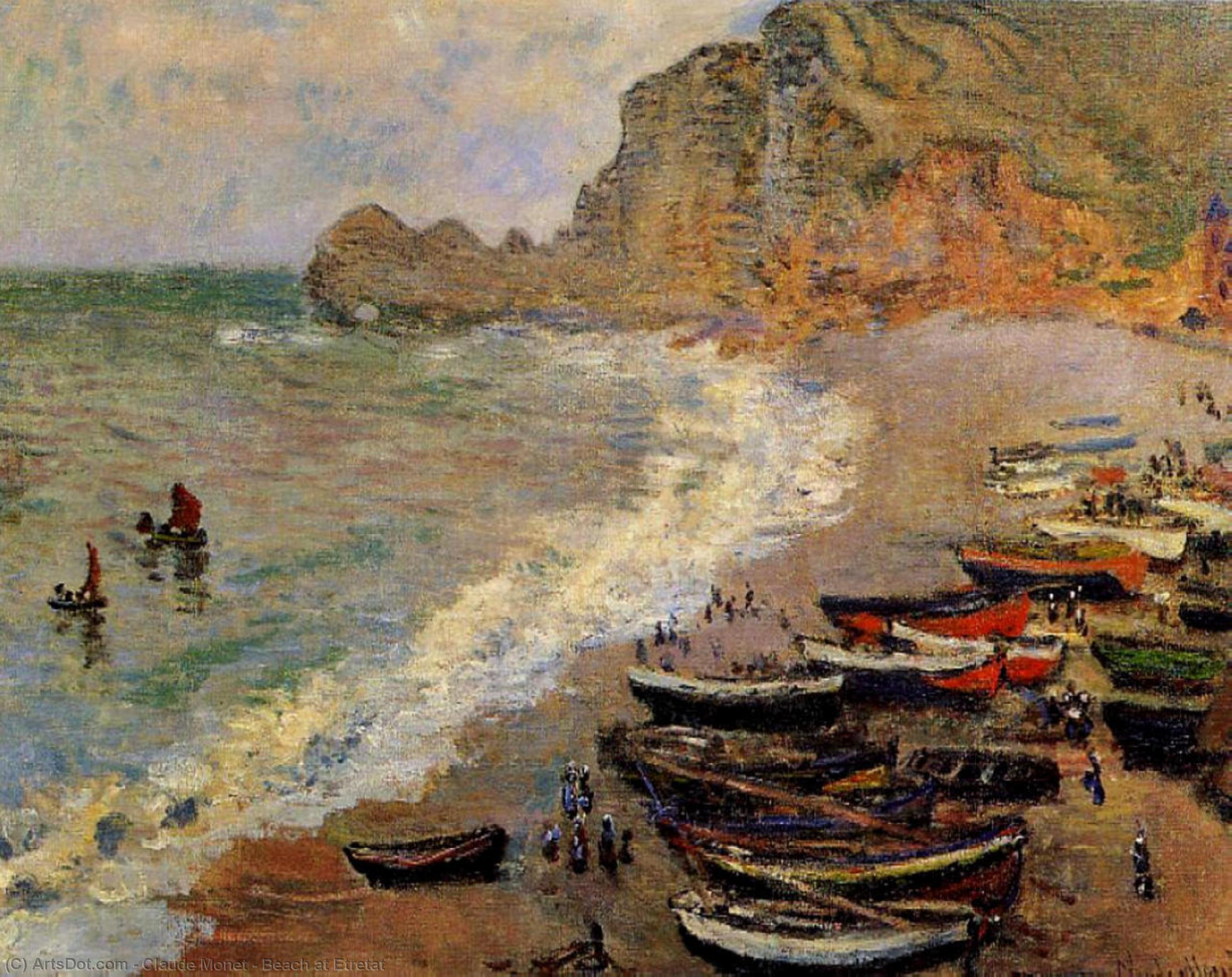 Claude Monet - Playa de Étretat