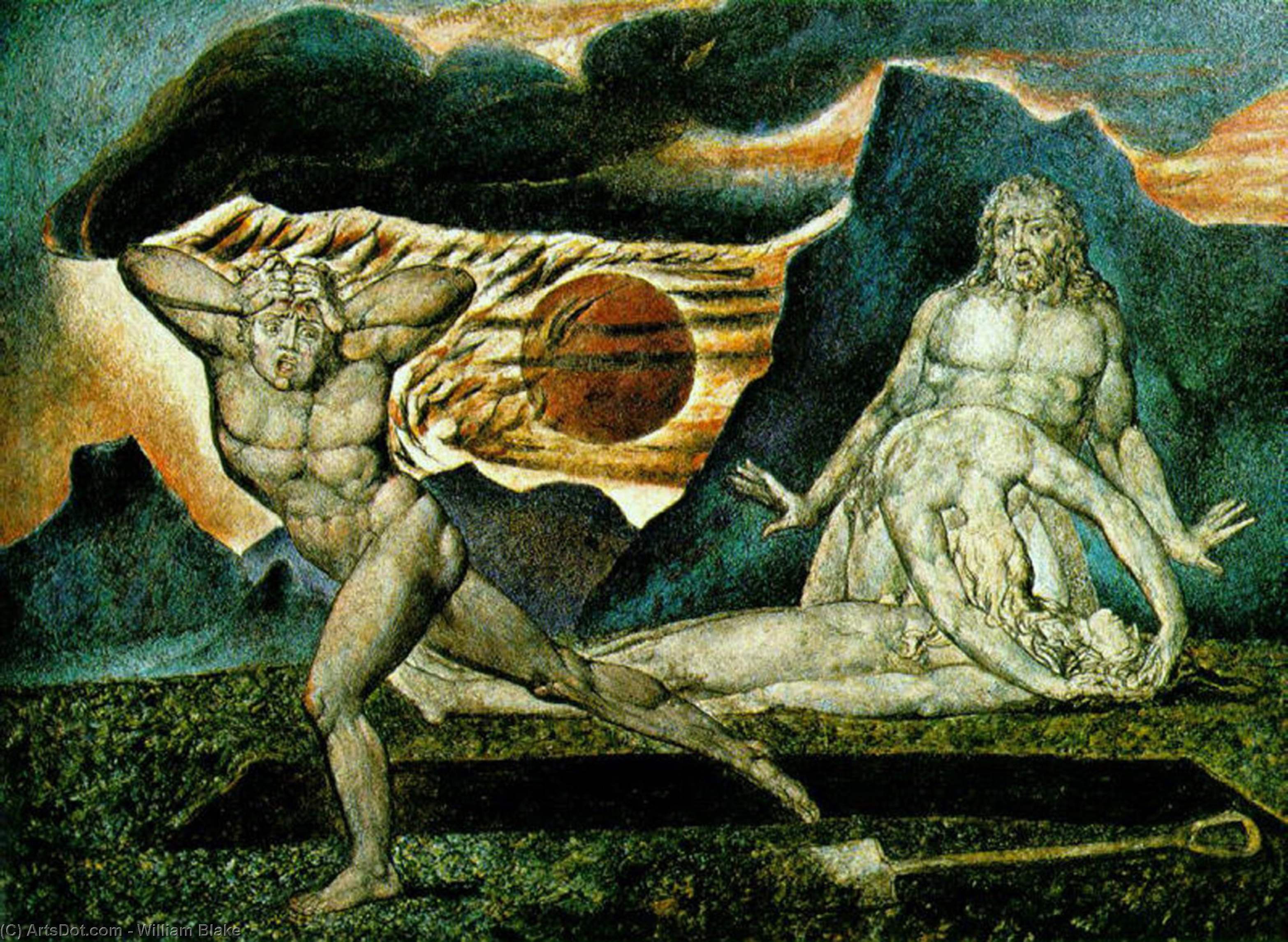 William Blake - Abeli keha Aadama ja Eeva poolt leitud