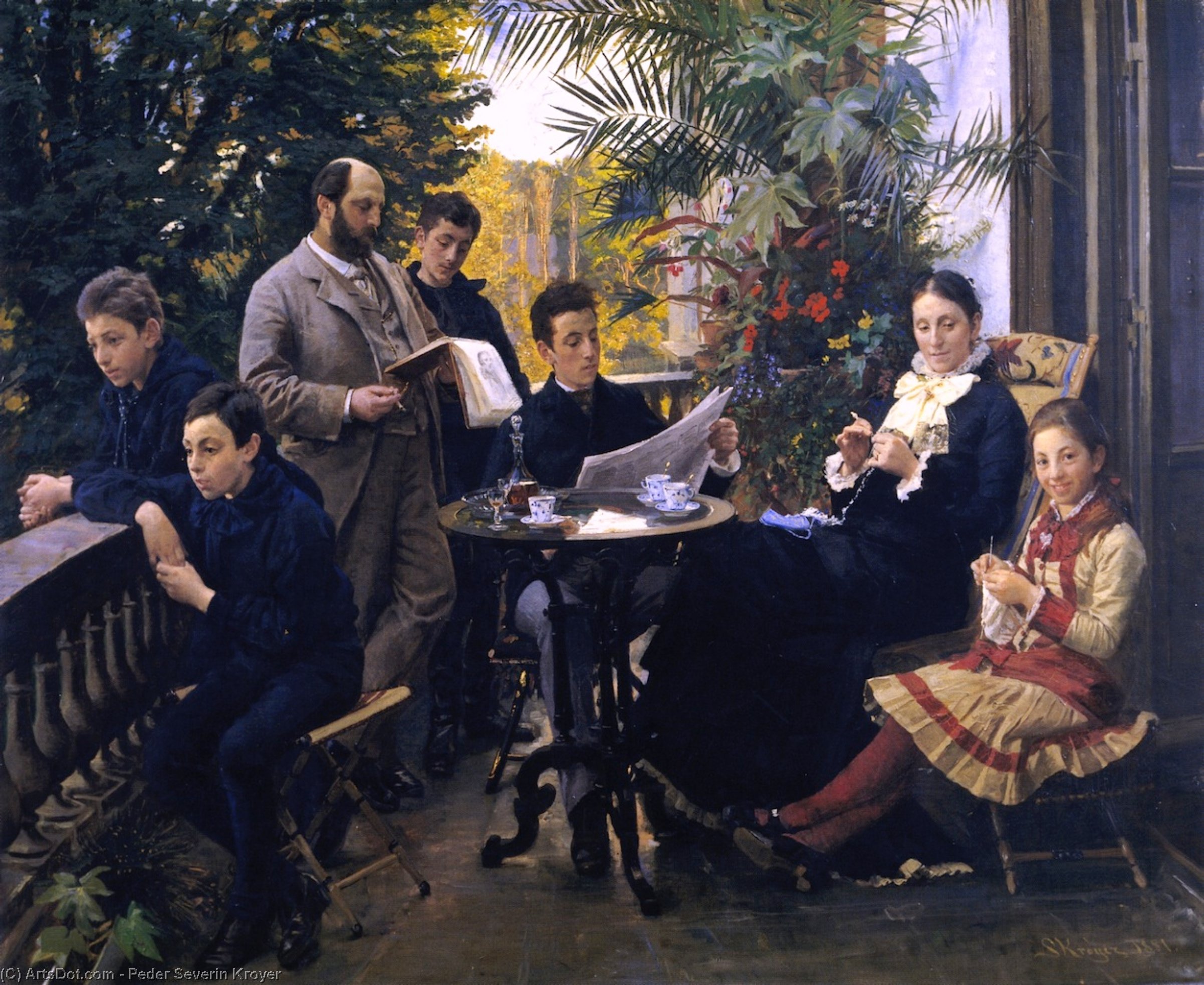 Portrait Of The Hirschsprung Family — Peder Severin Kroyer
