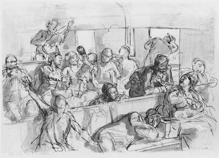 Album Of The Siege Of Paris, Third Class Carriage — Gustav Dore