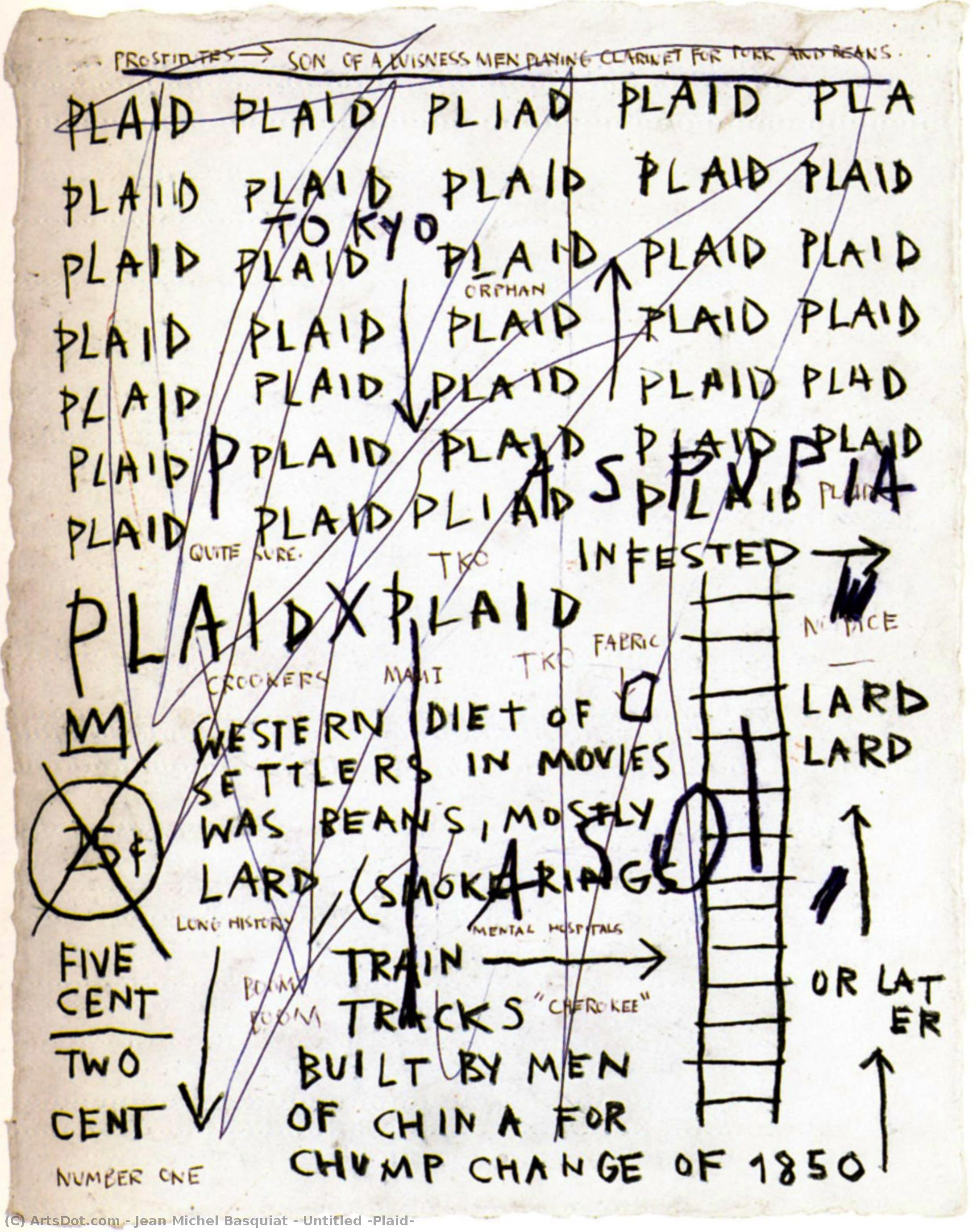 jean michel basquiat - Untitled (Plaid)