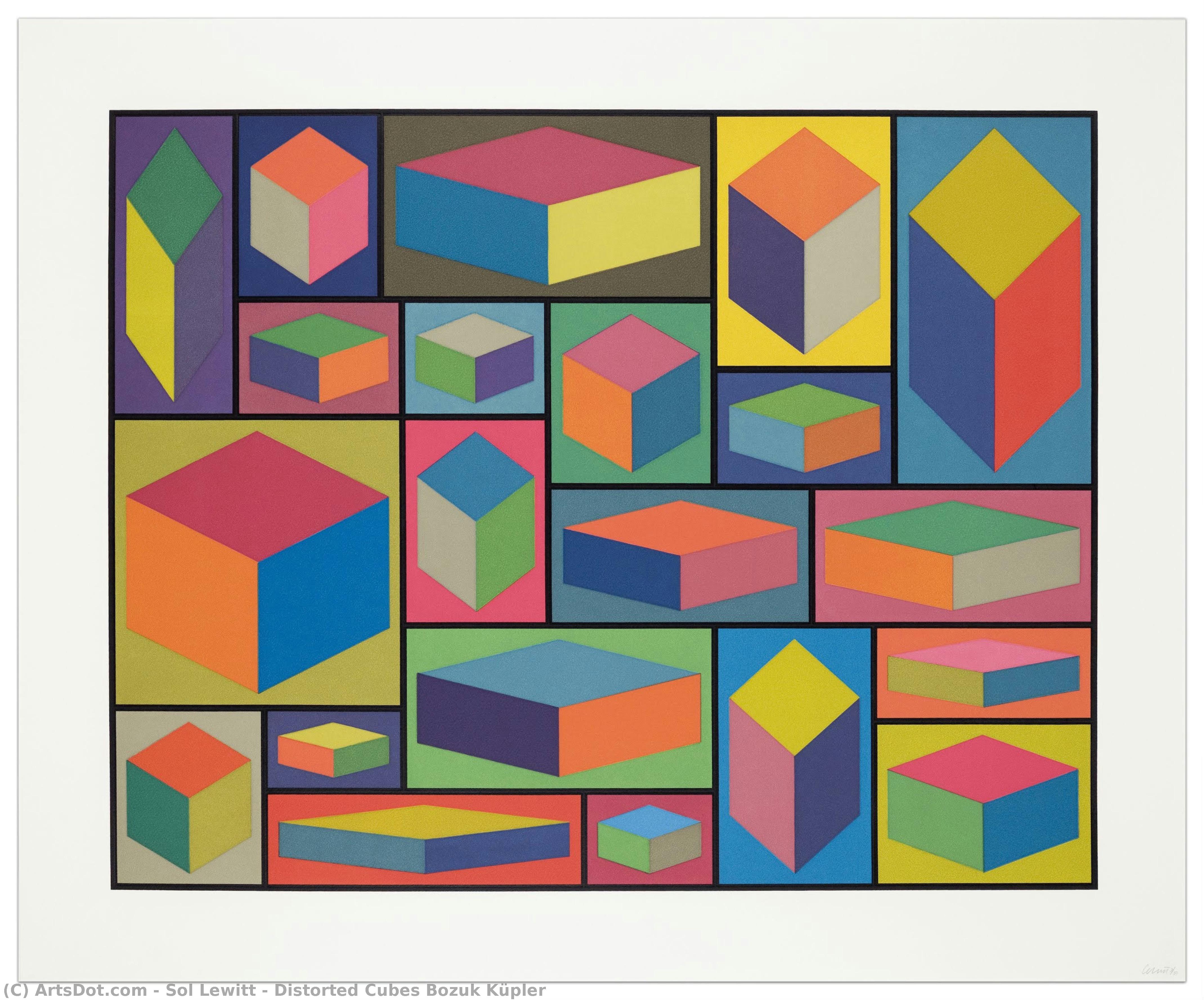 Solomon Lewitt - Distorted Cubes Bozuk Küpler