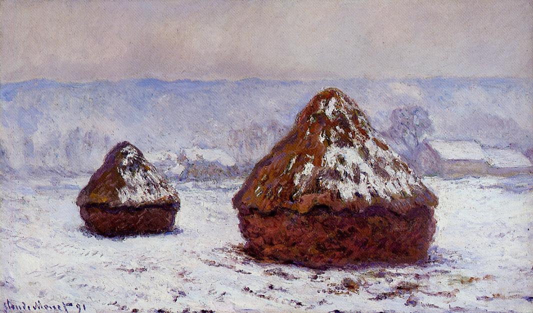 Grainstacks, Snow Effect — Claude Monet