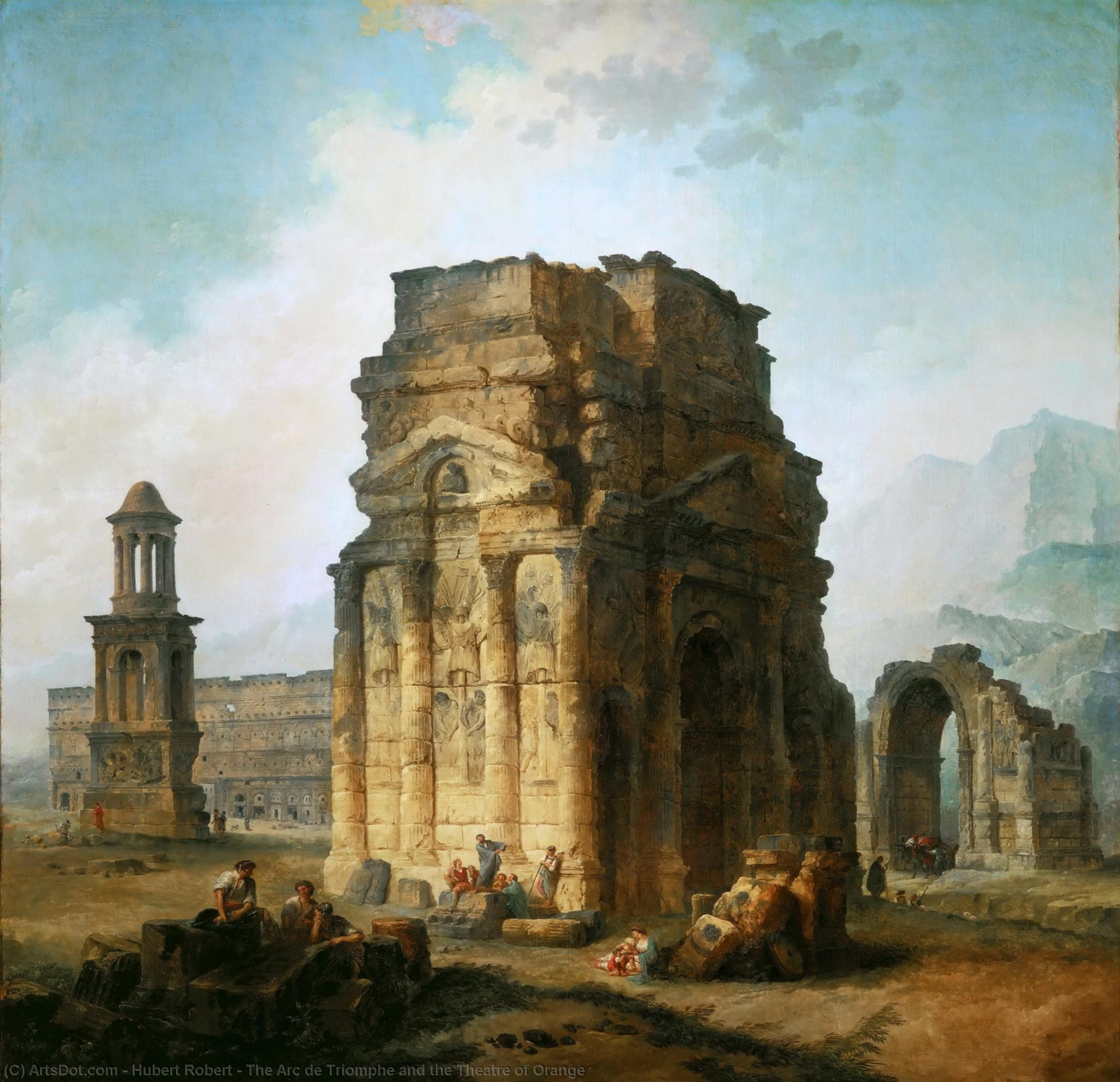Der Arc De Triomphe Und Das Theater Von Orange — Hubert Robert