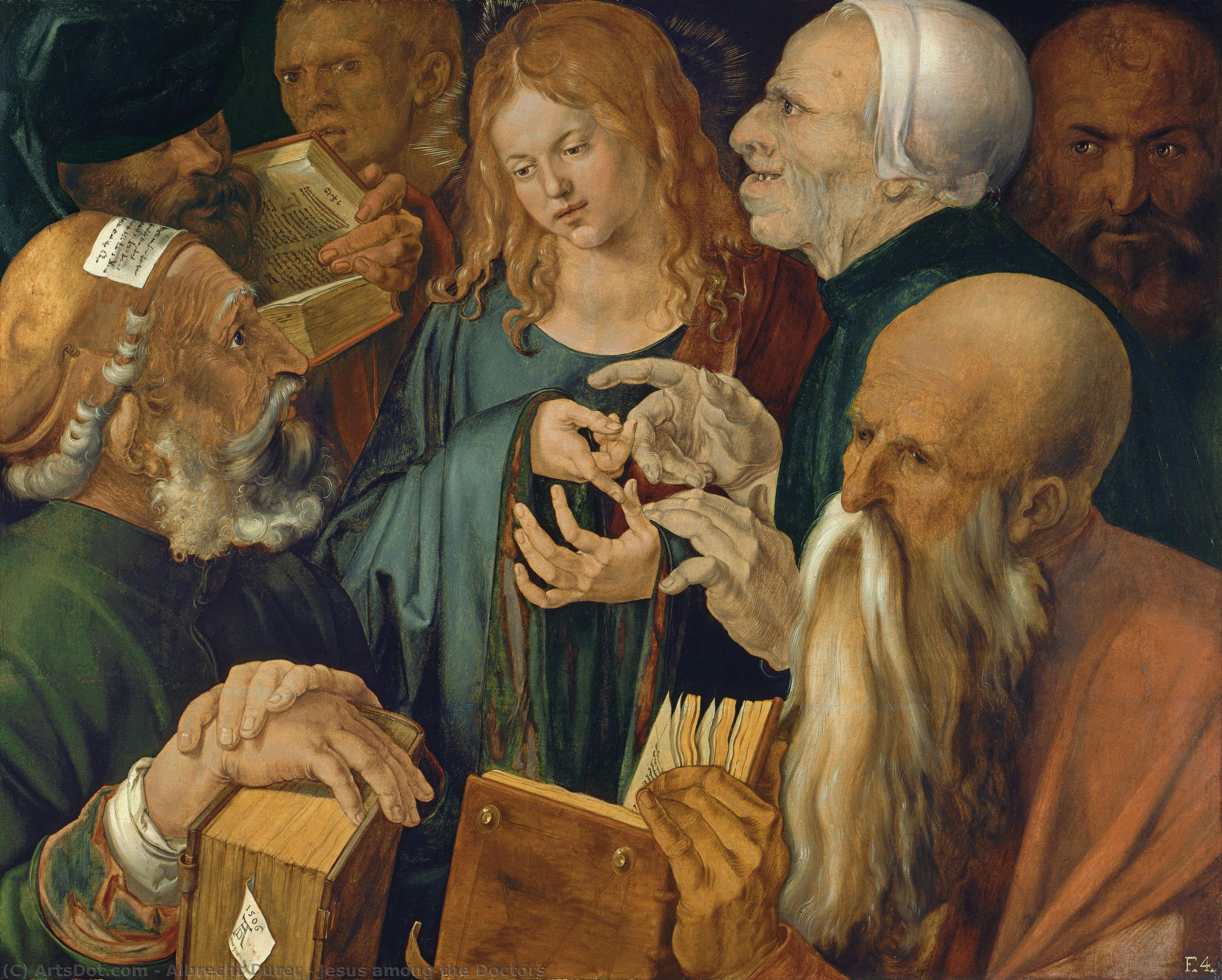 Albrechtas Diureris - Jesus among the Doctors