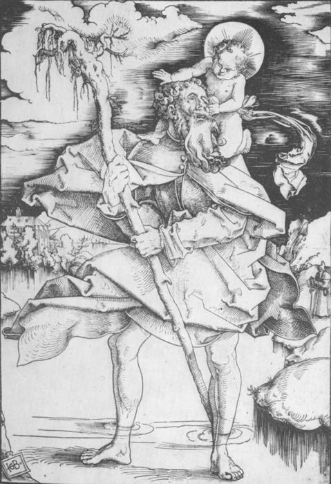 St Christopher — Ханс Балдунг Гриен