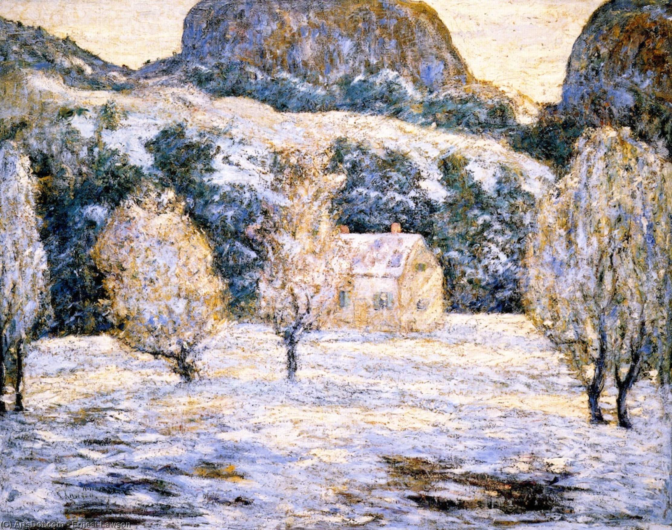 Winter Landscape (also Known As Trees In Nblossom) — Ernest Lawson