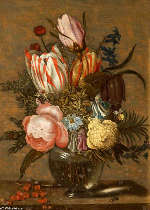 ambrosius the younger bosschaert - Still Life With Flowers