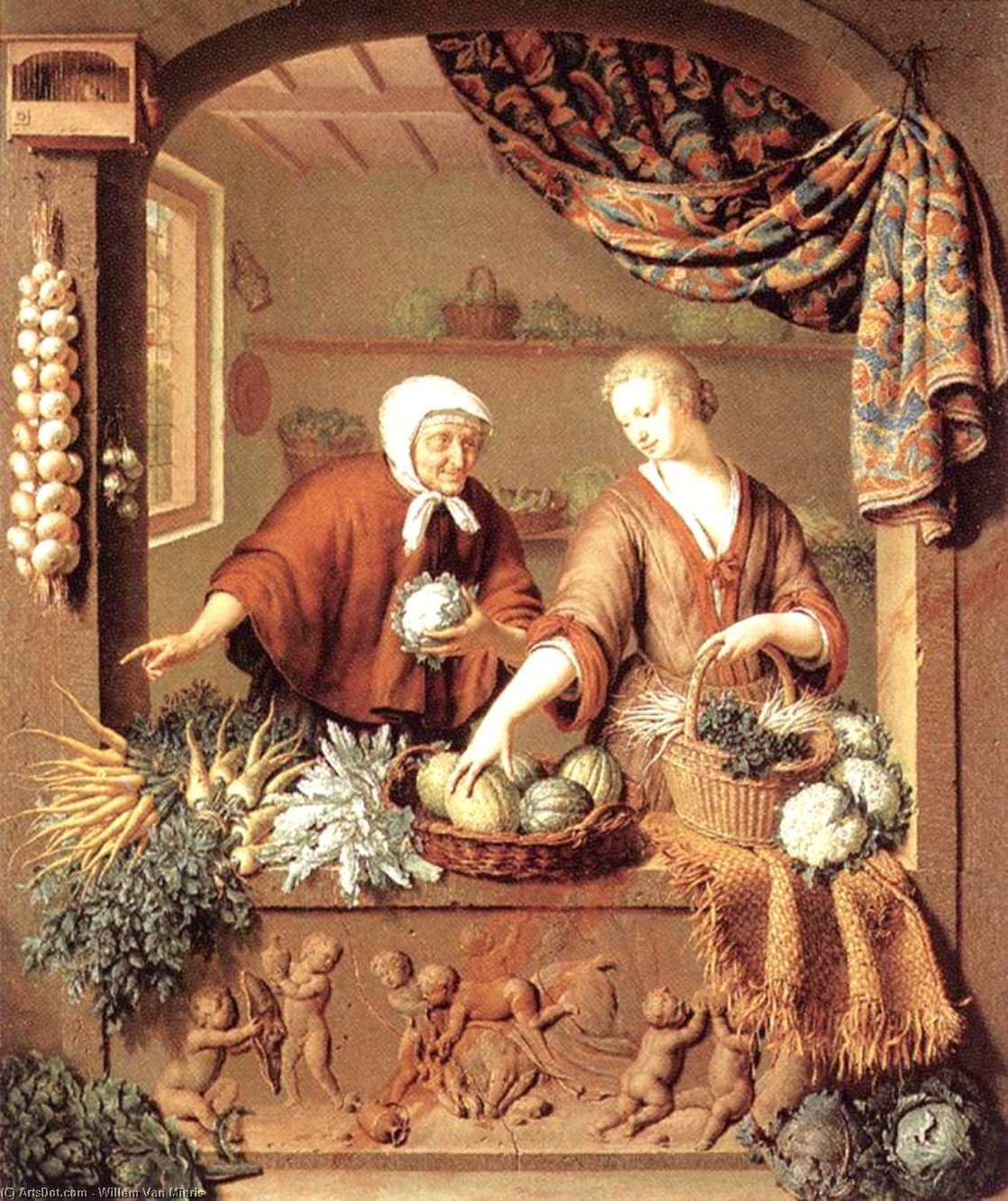 Der Gemüsehändler — Willem Van Mieris