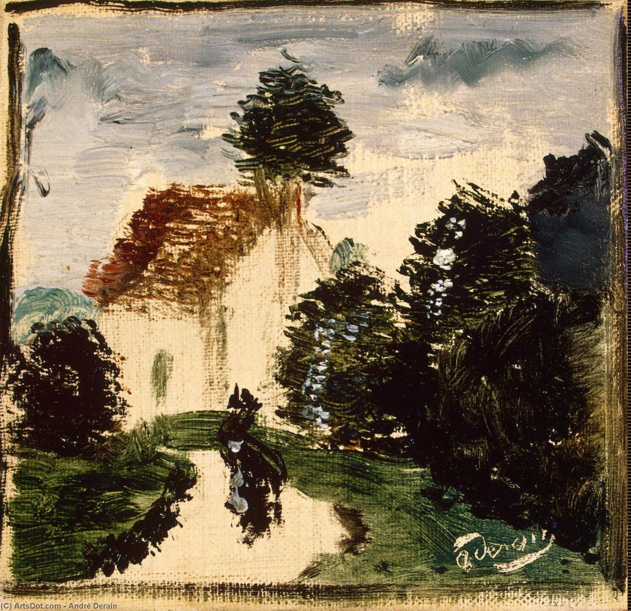 Path In A Park With A Figure — André Derain