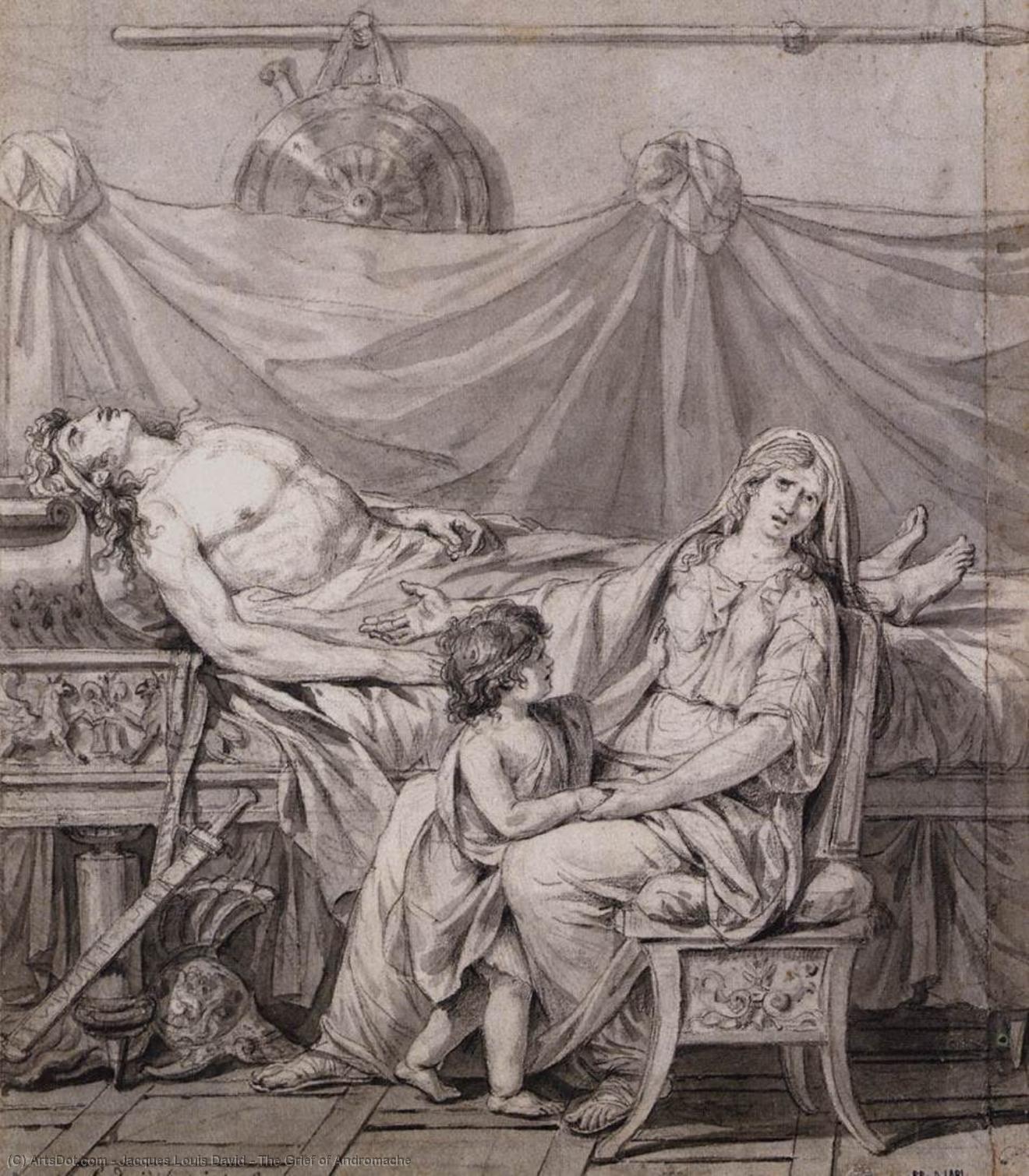 The Grief Of Andromache — Jacques-louis David