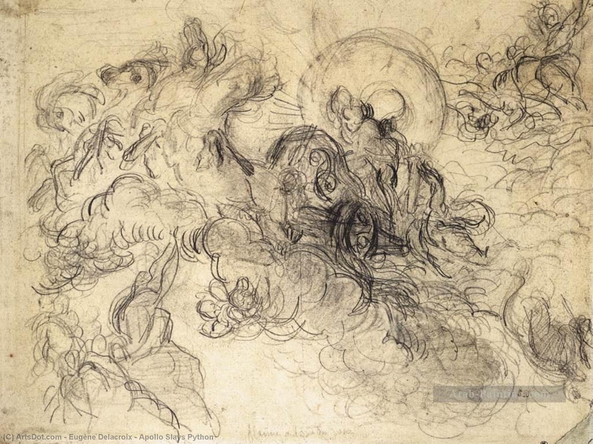 Eugène Delacroix - Apollo tappaa Pythonin