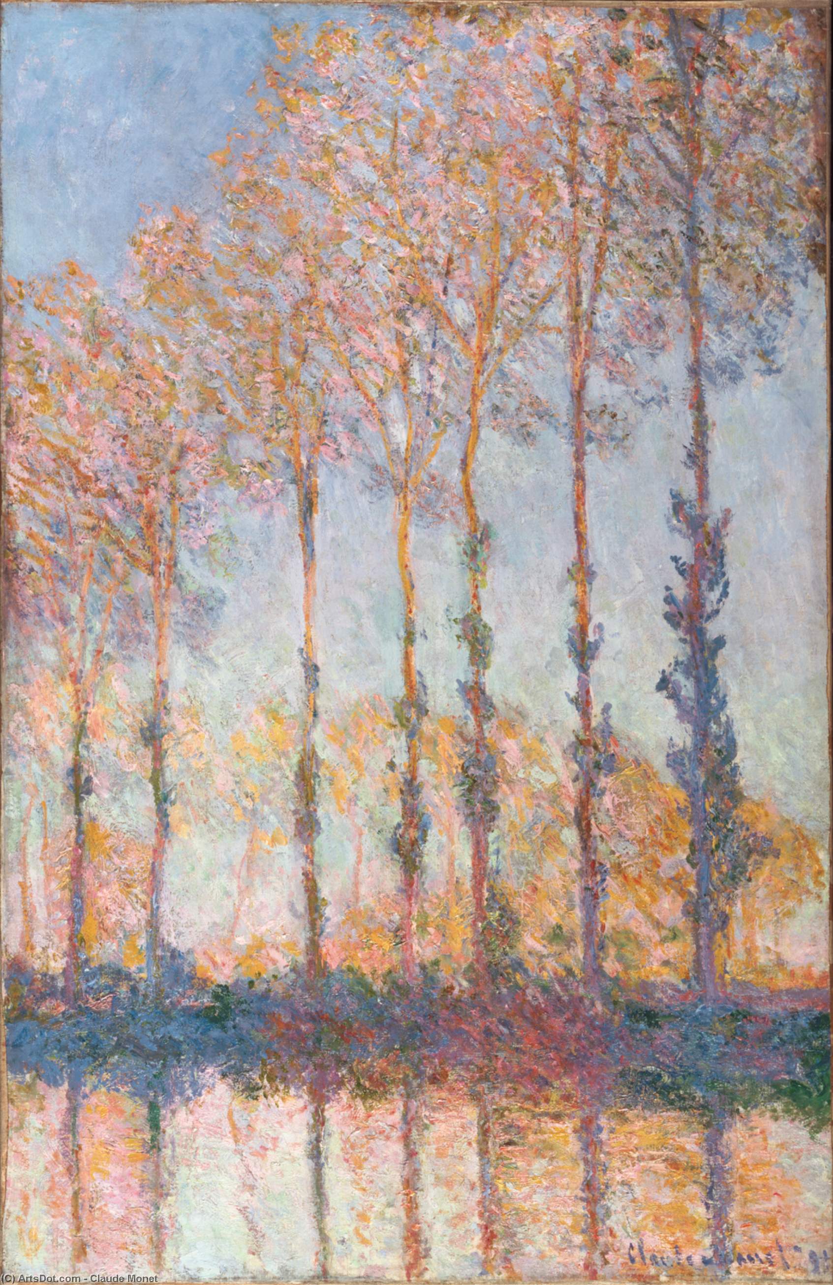 Topoly Na Břehu Řeky Epte — Claude Monet