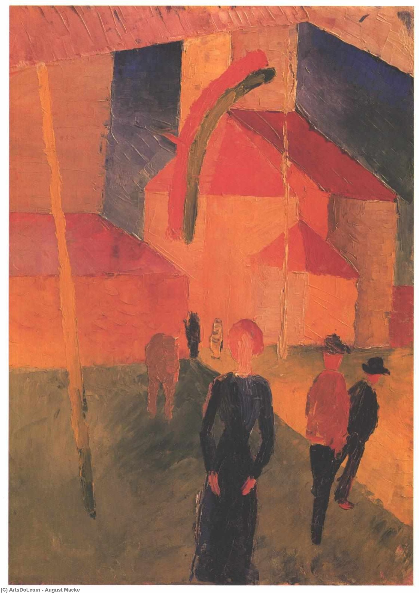 Church Decorated With Flags — Augusto Macke