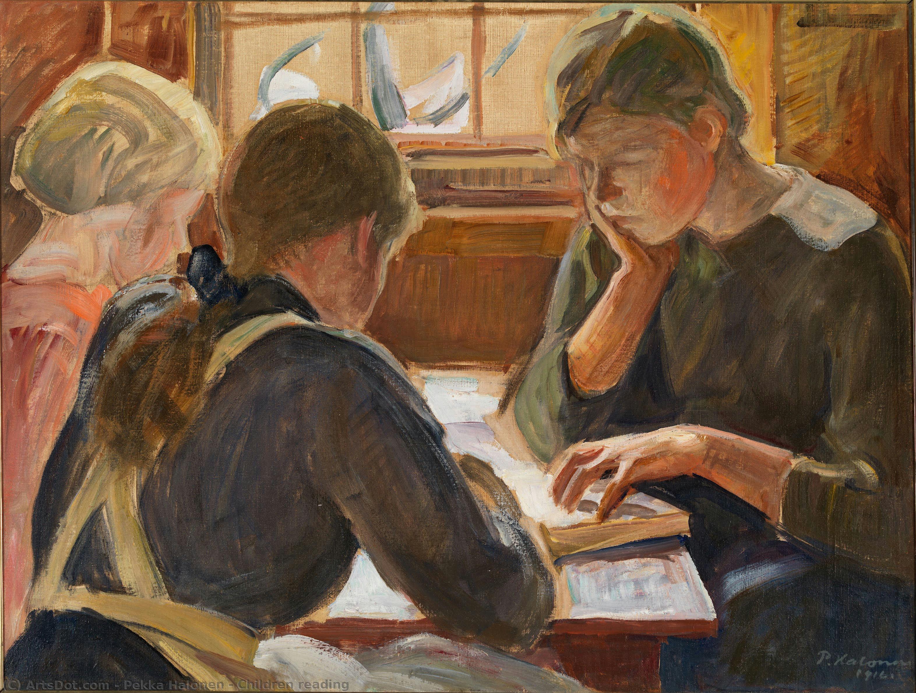Children Reading — Pekka Halonen