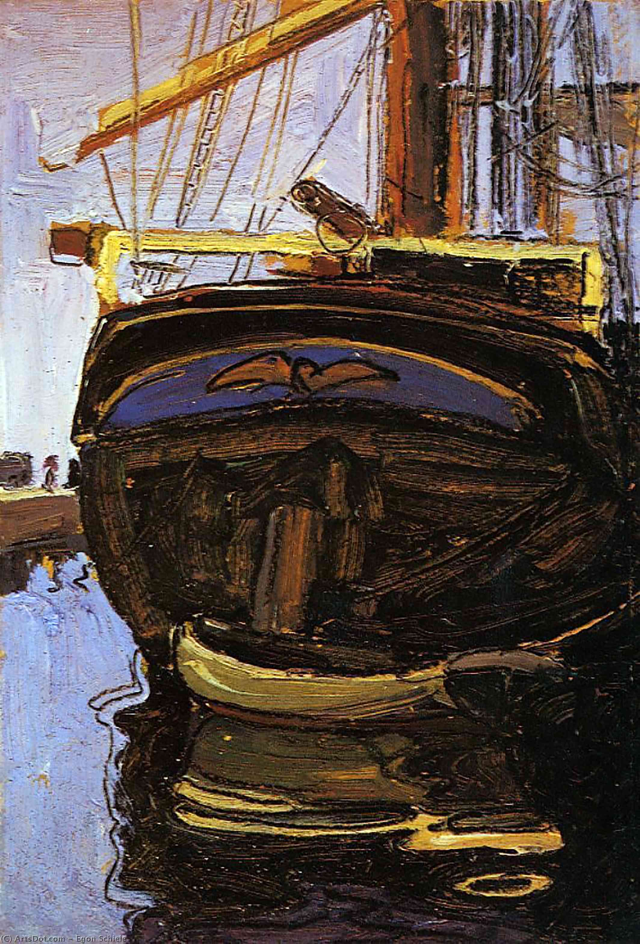 Sailing Ship With Dinghy — إغون شيله
