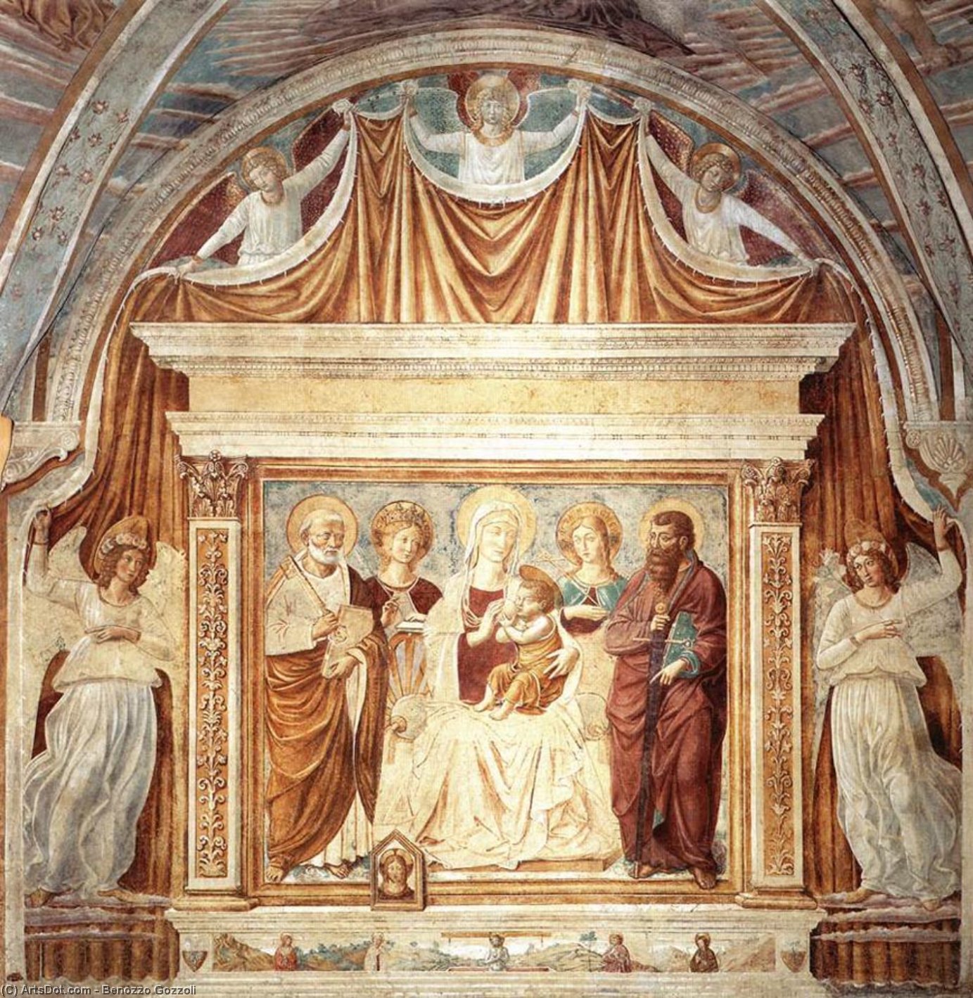 Tabernacle Of The Madonna Delle Tosse: Maria Lactans — Benozzo Gozzoli