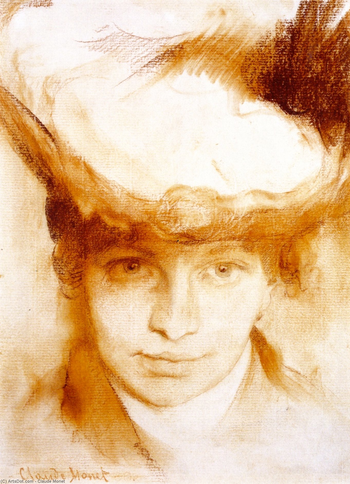 Portret Žene U Normandijskom Kapu — Клод Моне