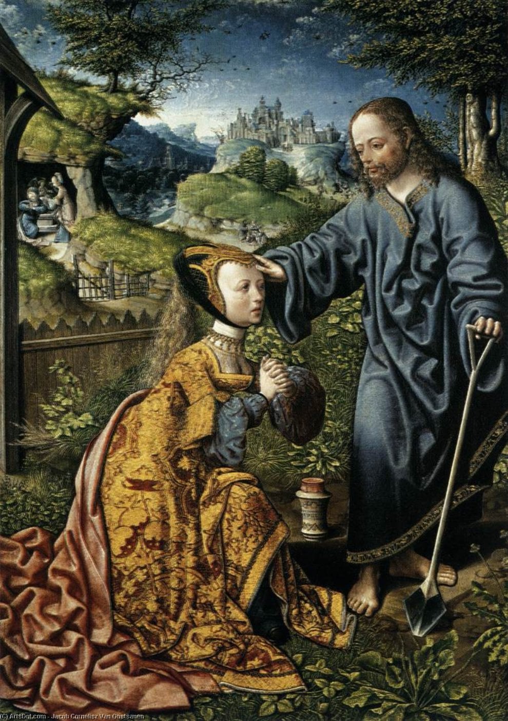 Kristus Se Ukazuje Marii Magdaléně Jako Zahradník — Jacob Cornelisz Van Oostsanen