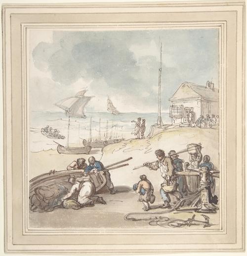 Seashore Scene — Thomas Rowlandson