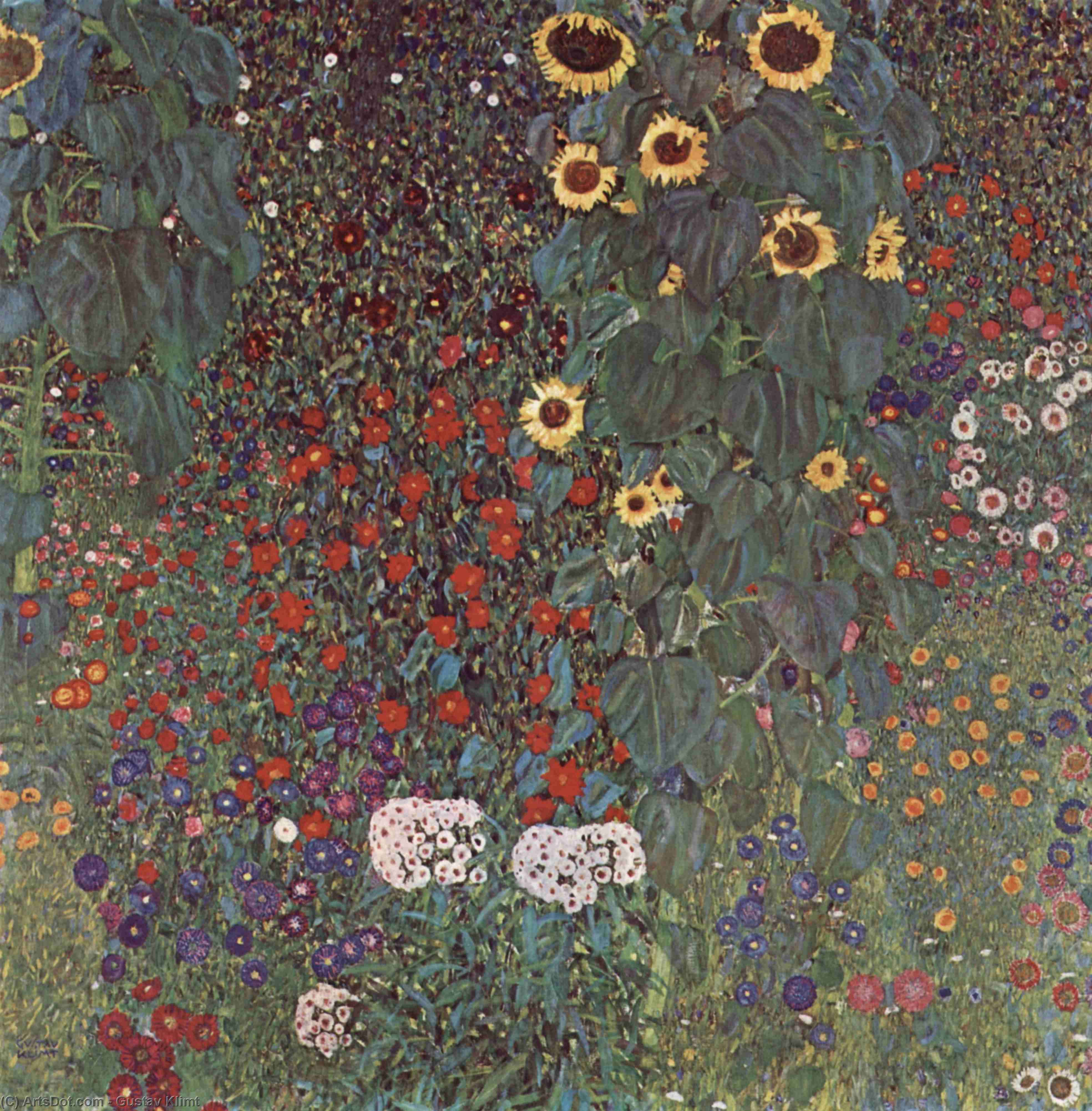 Landgarten Mit Sonnenblumen — Gustav Klimt
