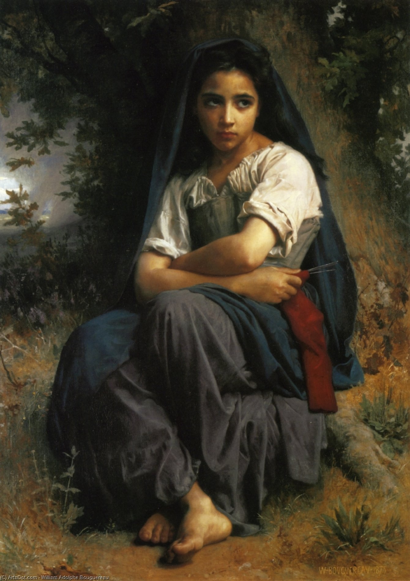The Little Knitter — William-adolphe Bouguereau