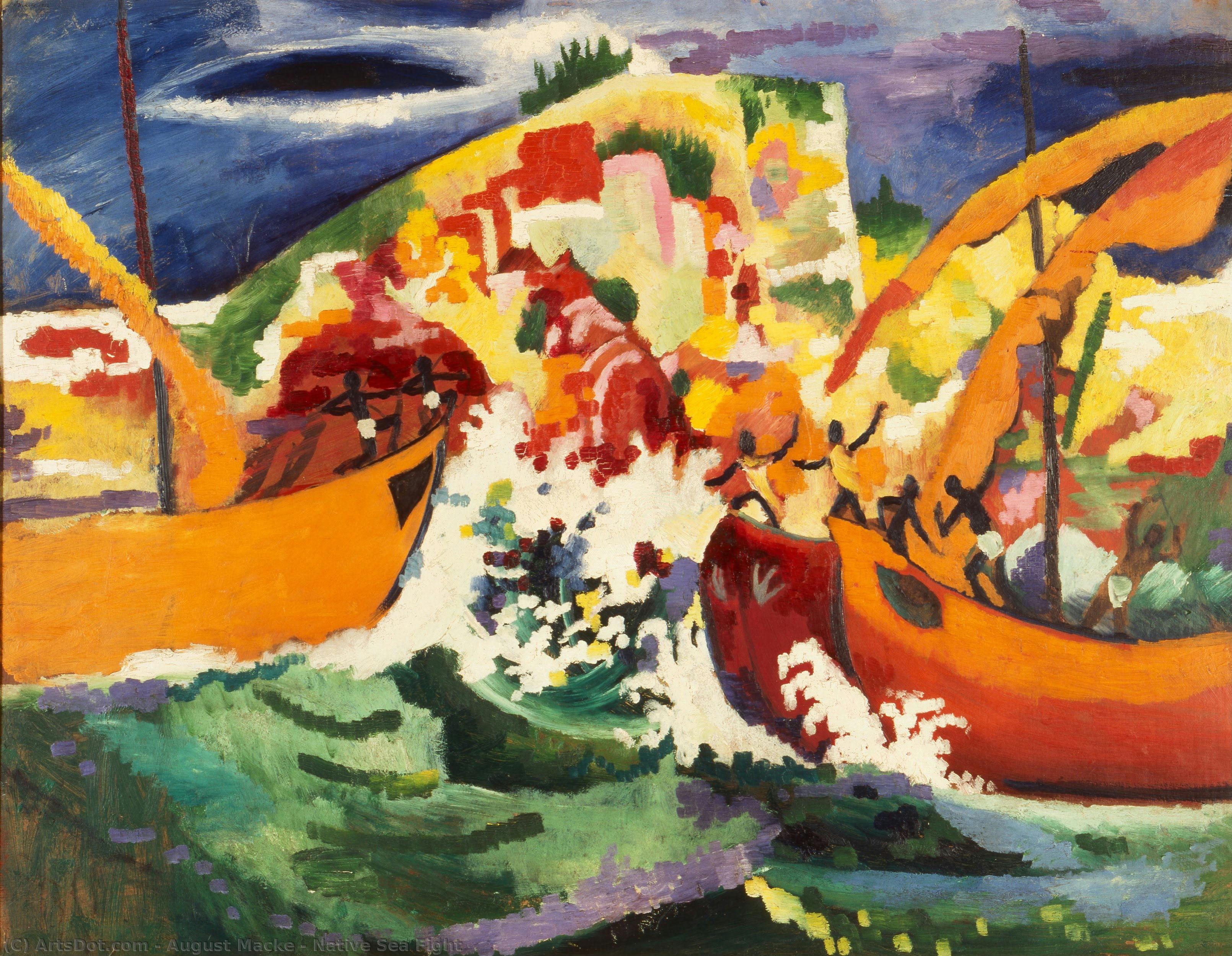 Native Sea Fight — August Macke