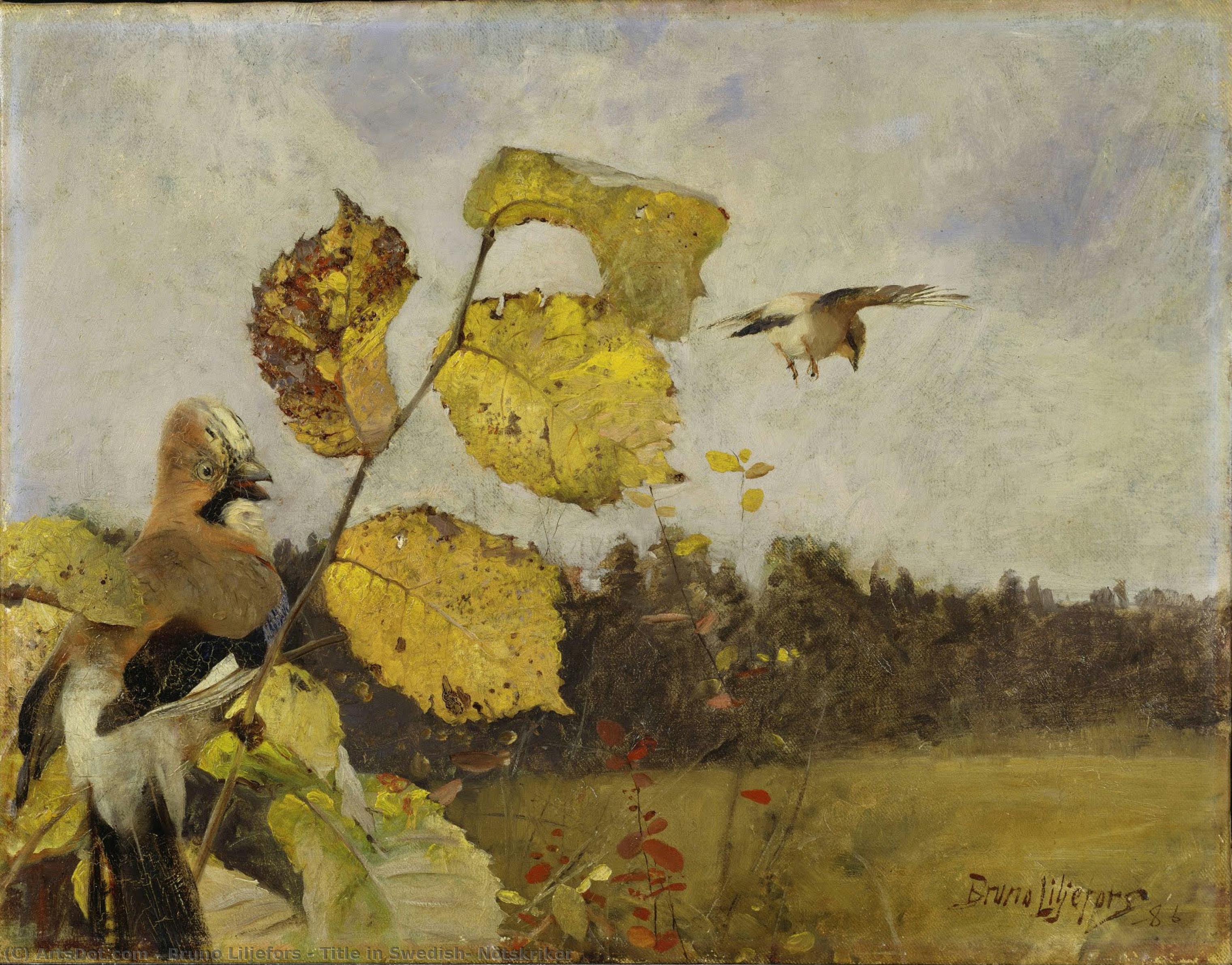 Titolo In Svedese: Nötskrikor — Bruno Liljefors