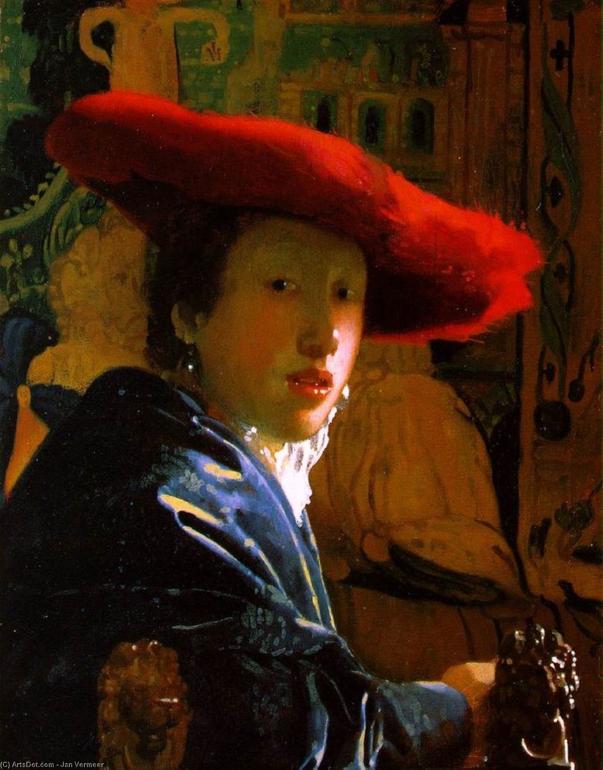 Girl Red Hat — 요하네스 페르메이르