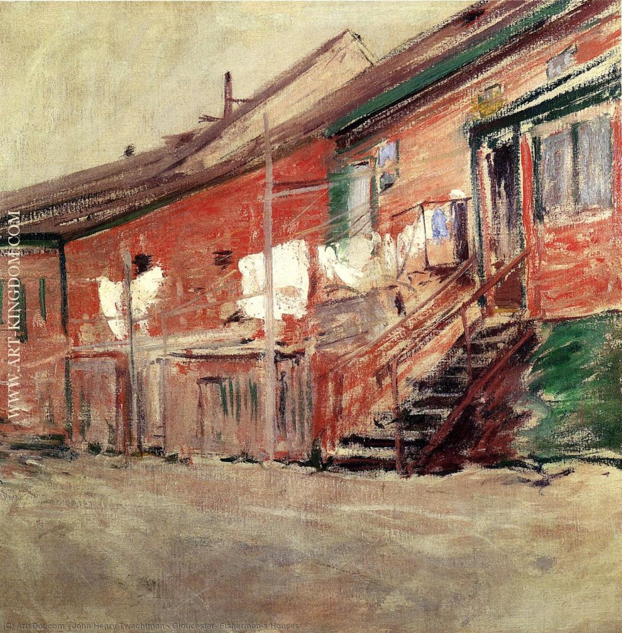 Gloucester, Fishermen's Houses — John Henry Twachtman